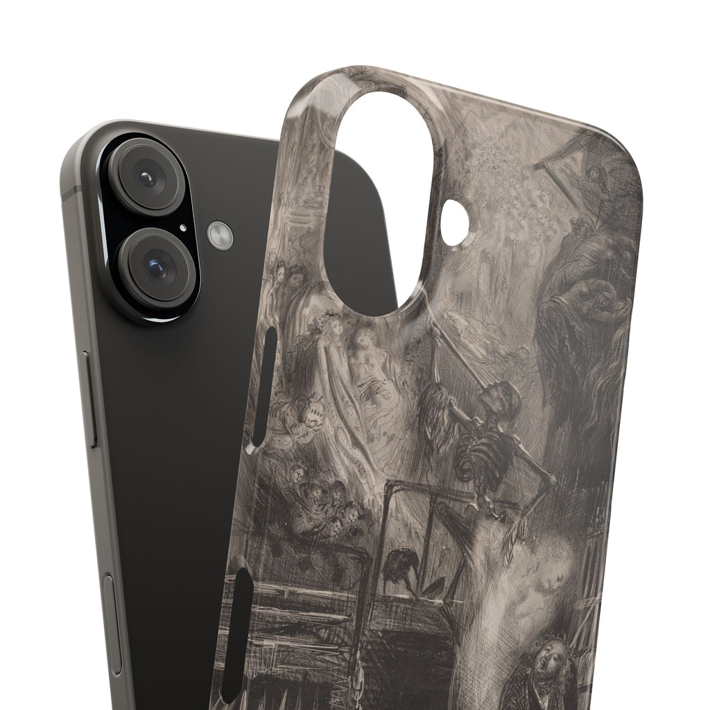La Rue de la Vieille Lanterne (The Suicide of Gérard de Nerval) by Gustave Doré - iPhone Slim Case