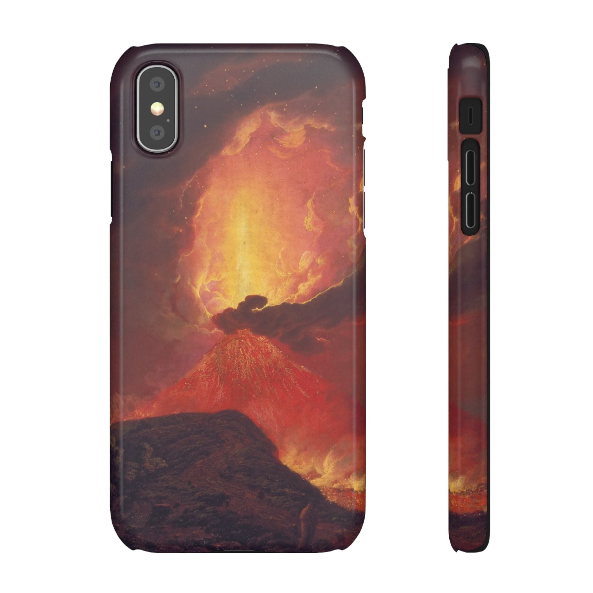 Vesuvius in Eruption by Joseph Wright of Derby - iPhone Slim Case