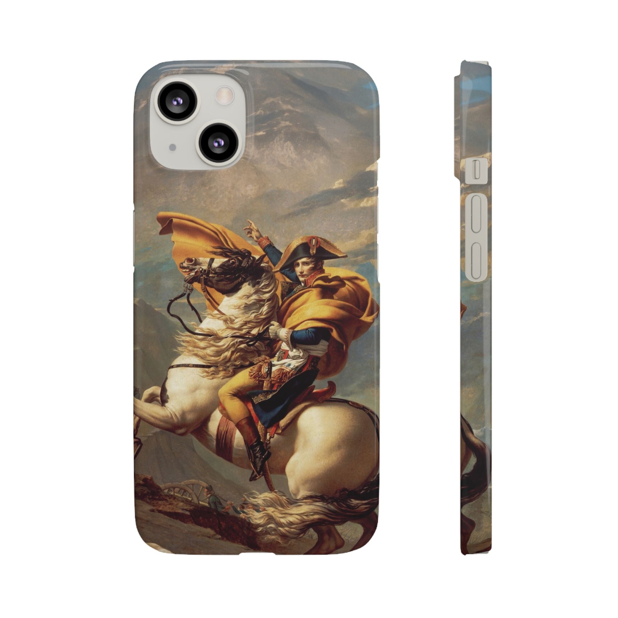 Napoleon at the Saint-Bernard Pass by Jacques-Louis David - iPhone Slim Case
