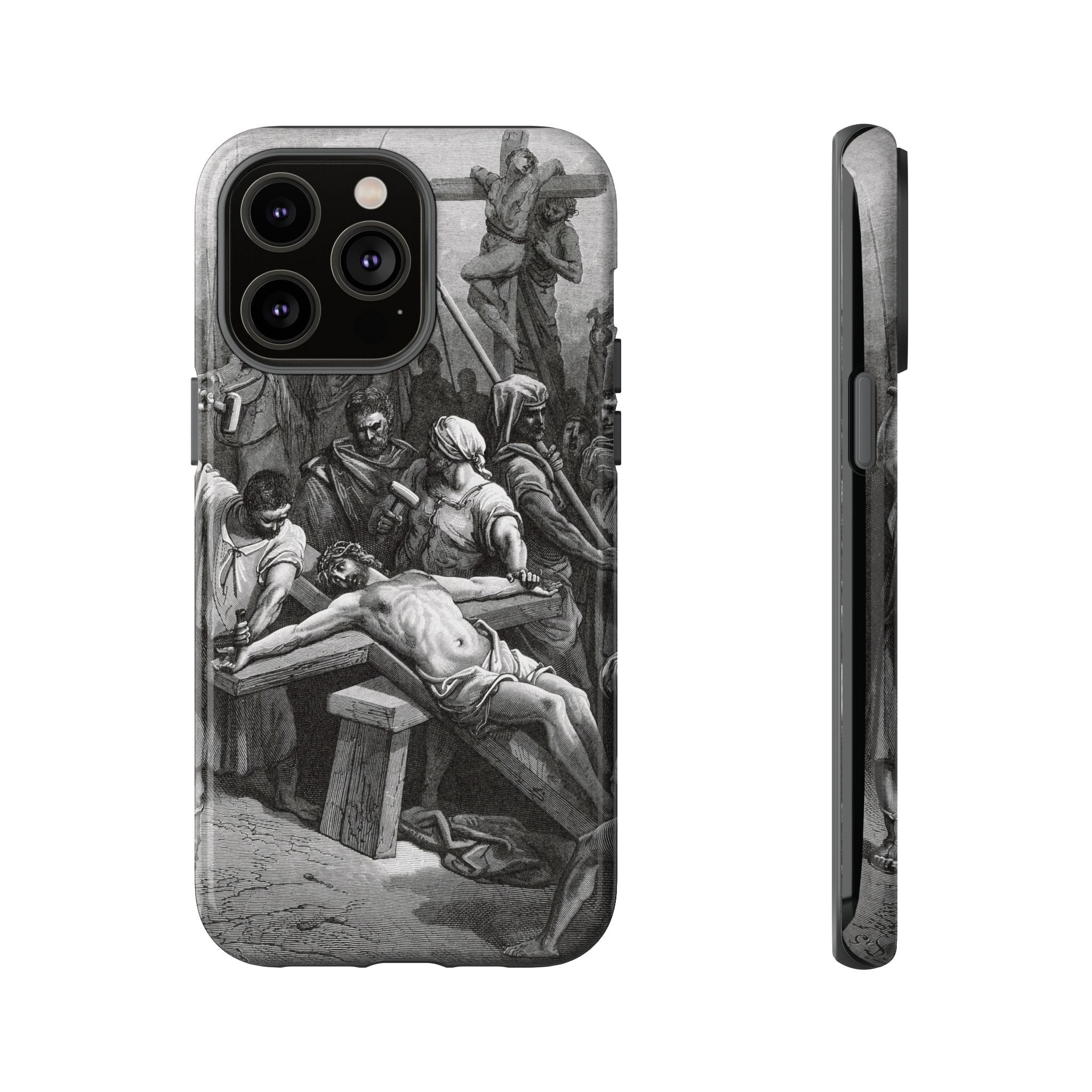 Crucifixion of Jesus by Gustave Doré - iPhone Tough Case