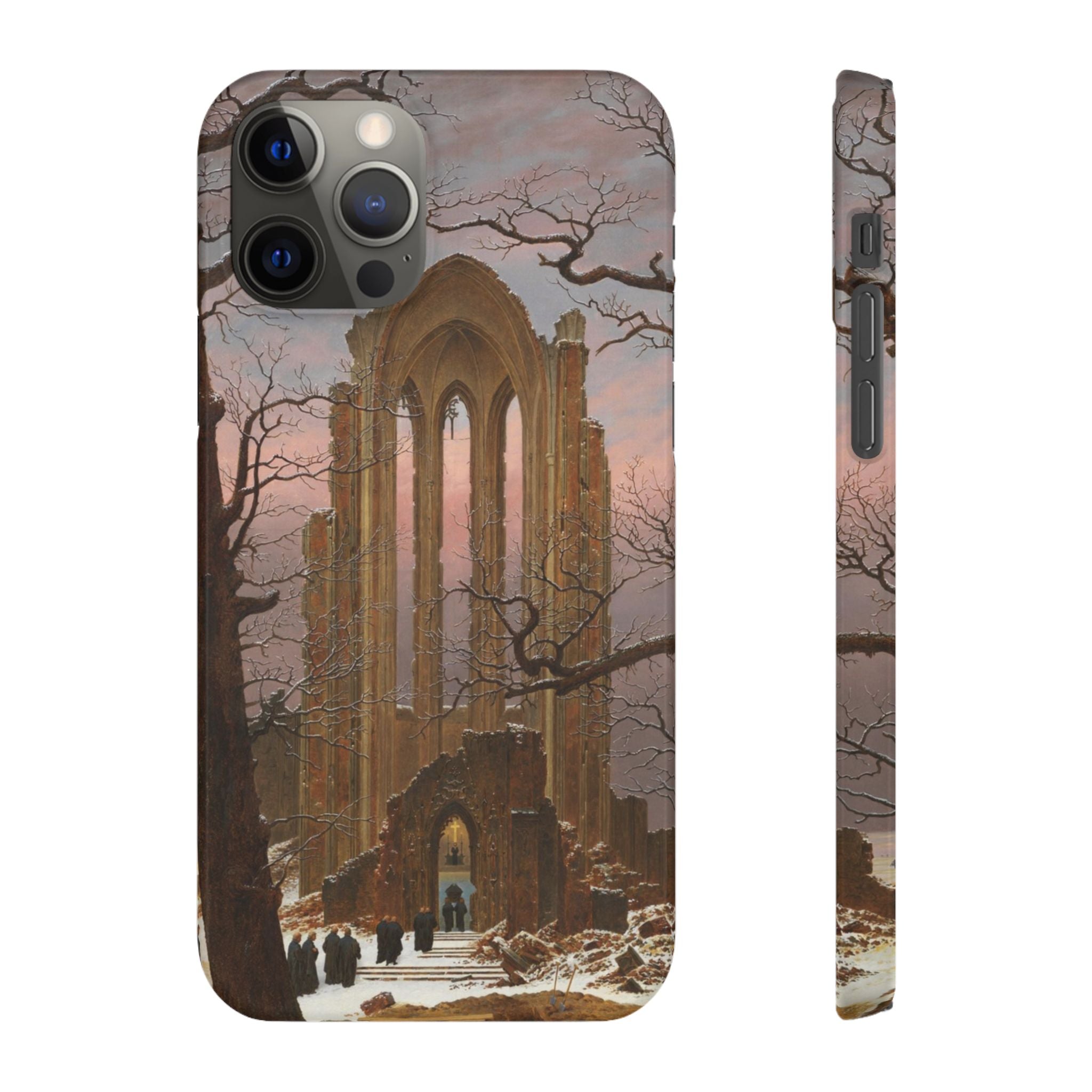 Monastery Graveyard in the Snow by Caspar David Friedrich - iPhone Slim Case