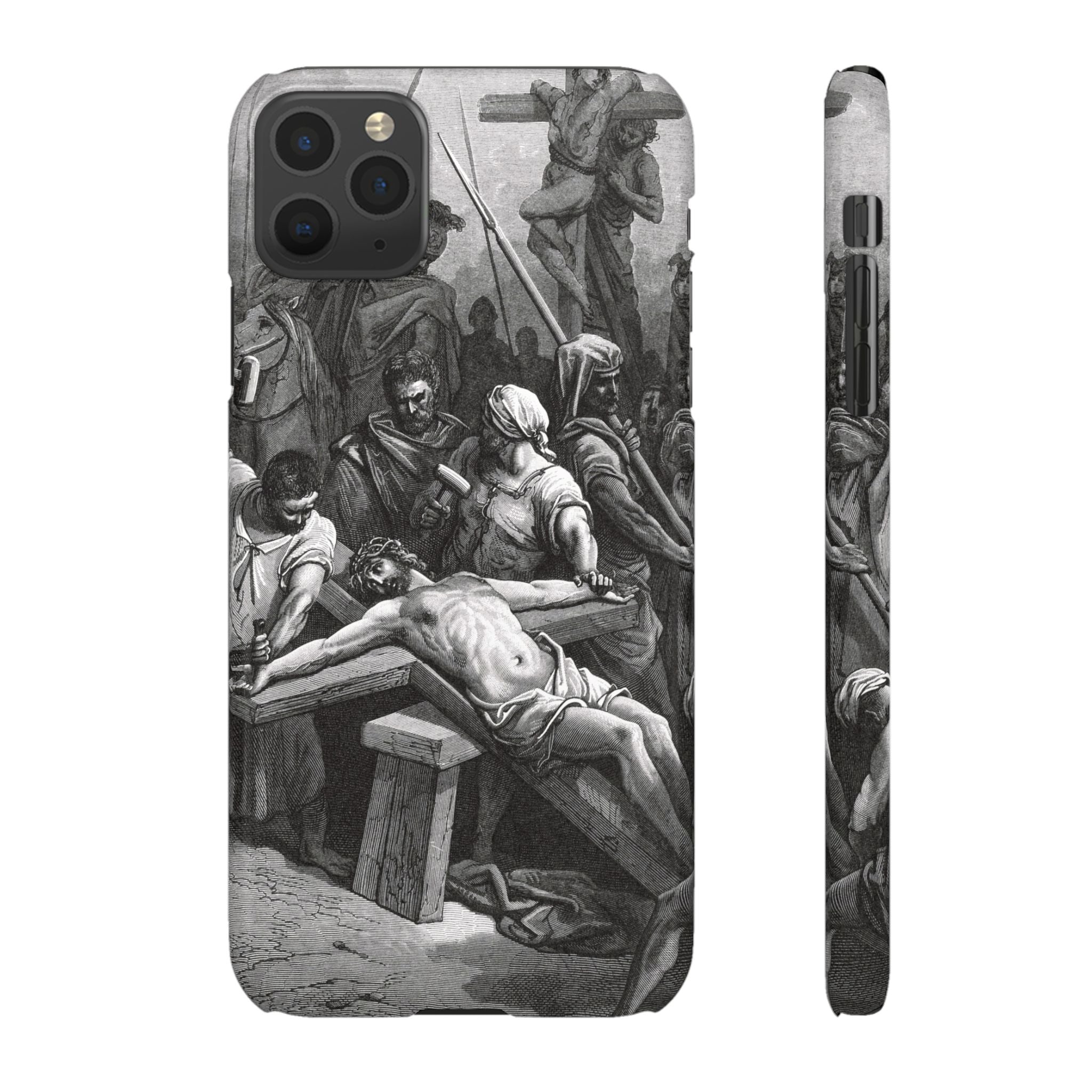 Crucifixion of Jesus by Gustave Doré - iPhone Slim Case
