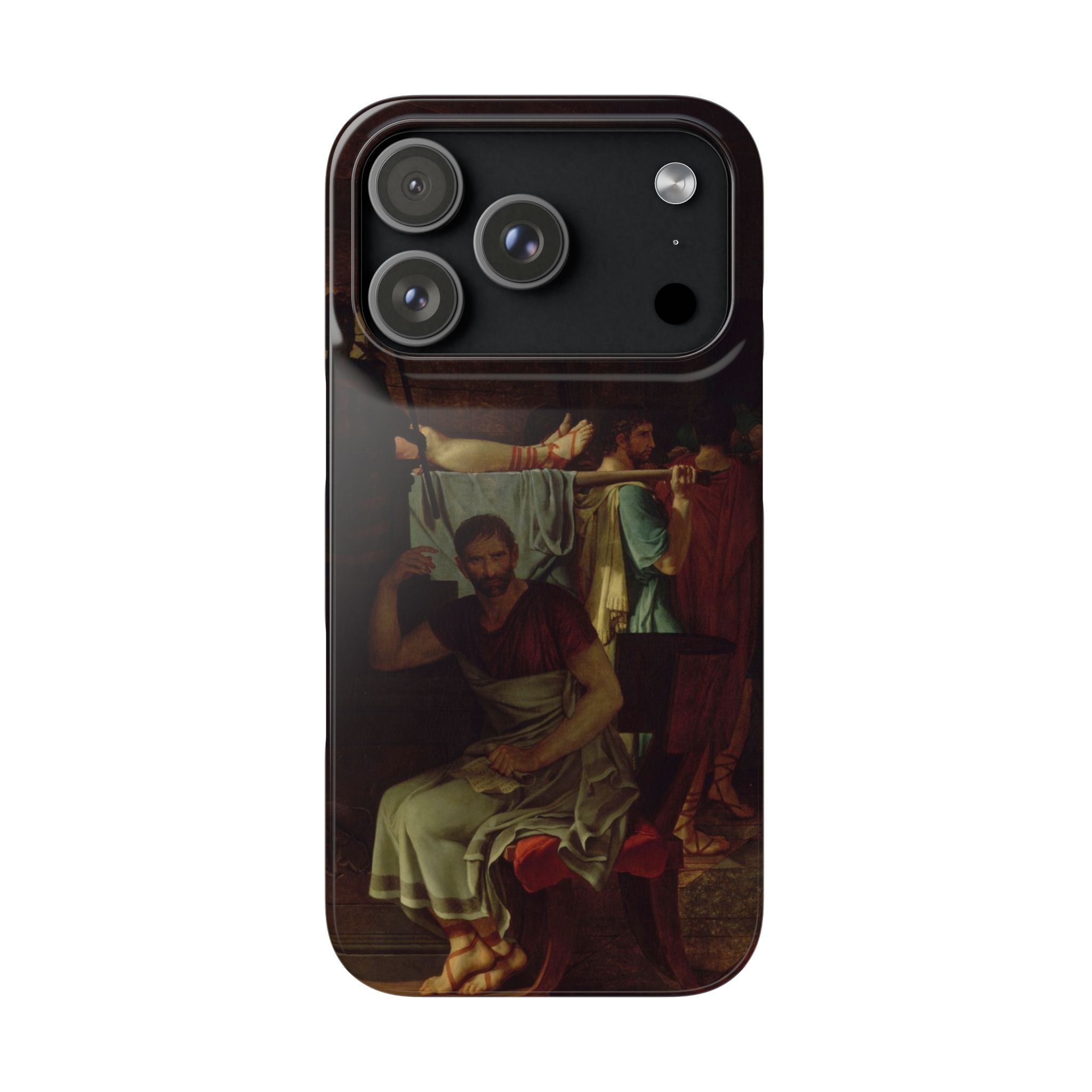 The Lictors Bring to Brutus the Bodies of His Sons I by Jacques-Louis David - iPhone Slim Case