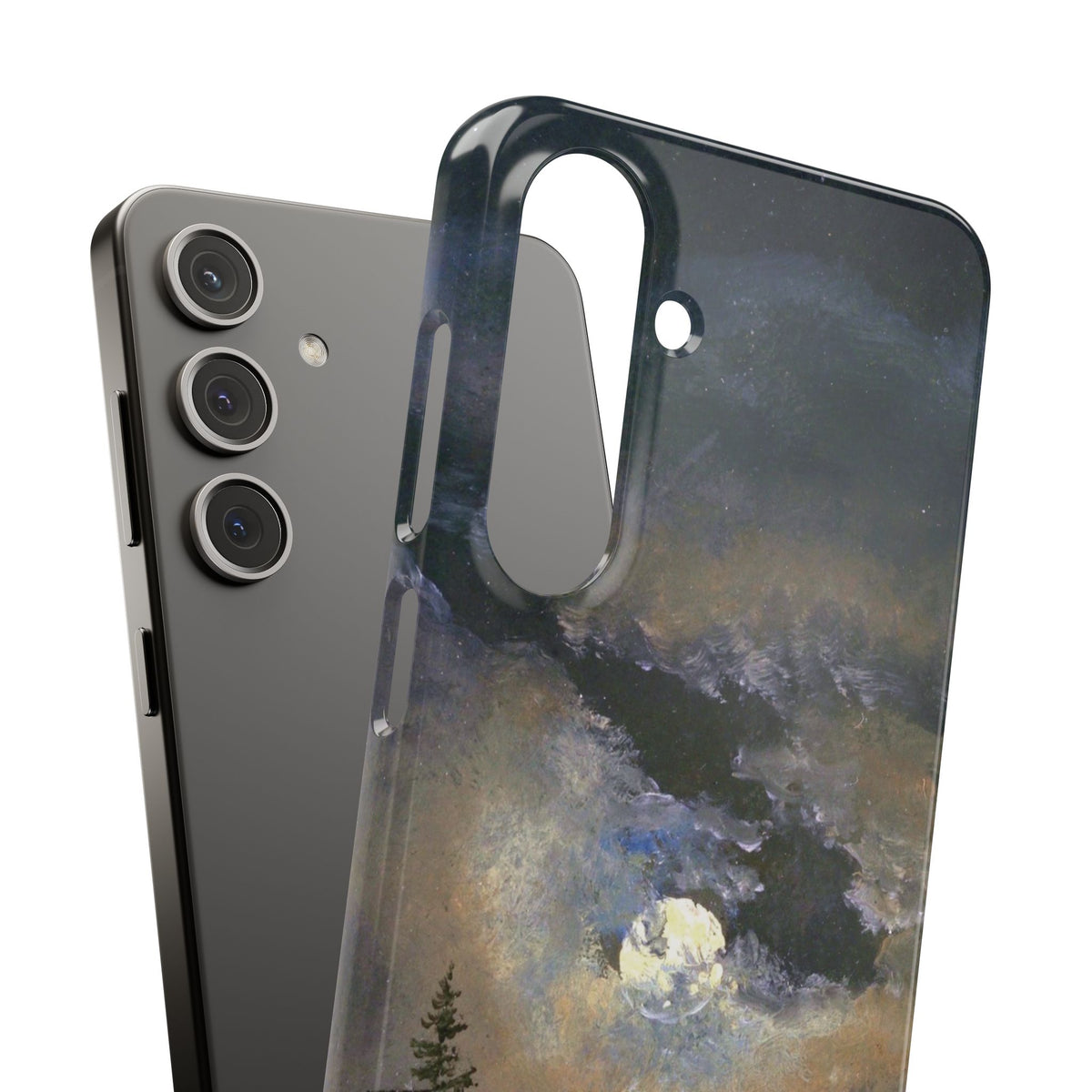 Studie einer Wolke und Landschaft bei Mondlicht von Johan Dahl – Samsung Slim Case