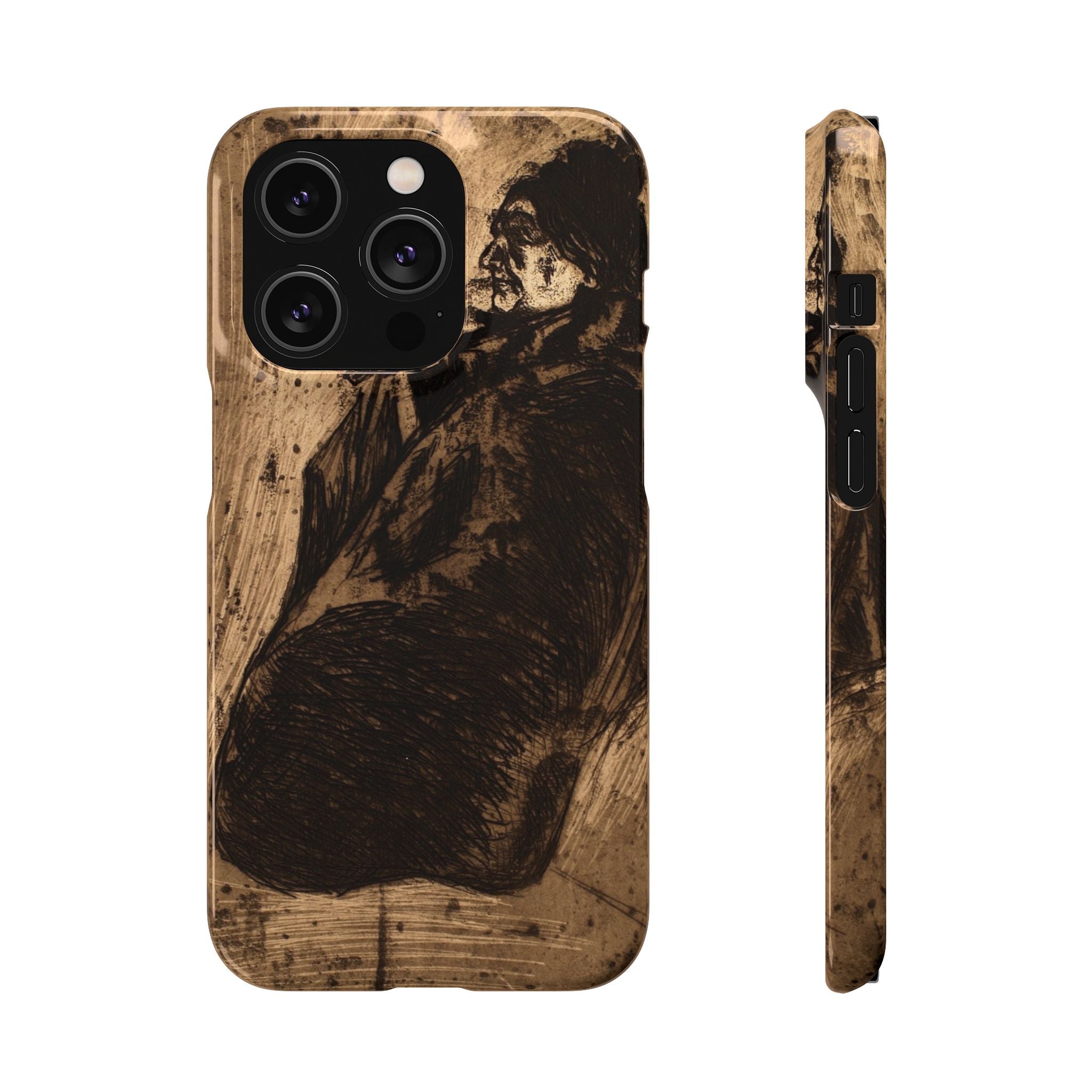 Old Woman by Edvard Munch - iPhone Slim Case