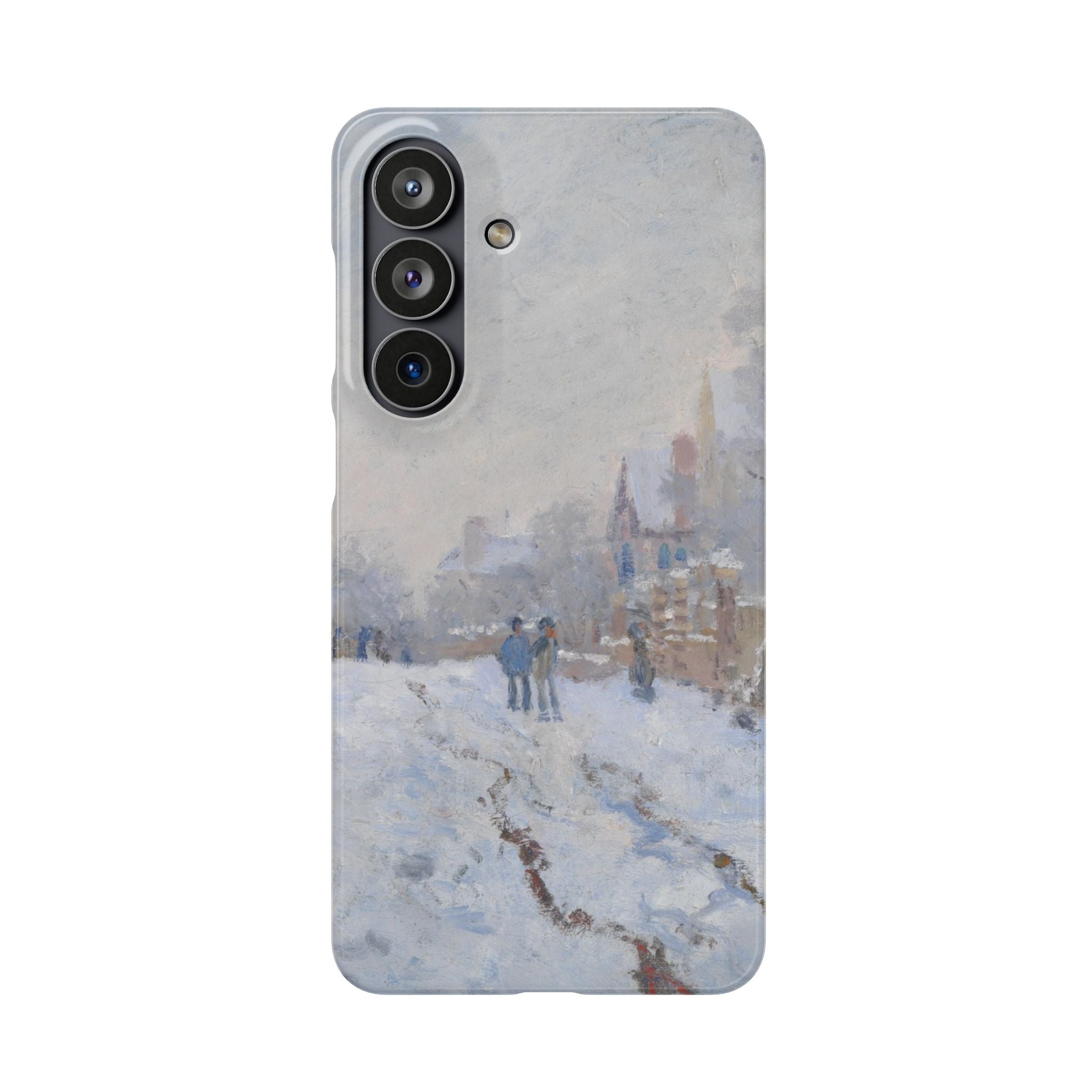 Snow Scene at Argenteuil by Claude Monet - Samsung Slim Case
