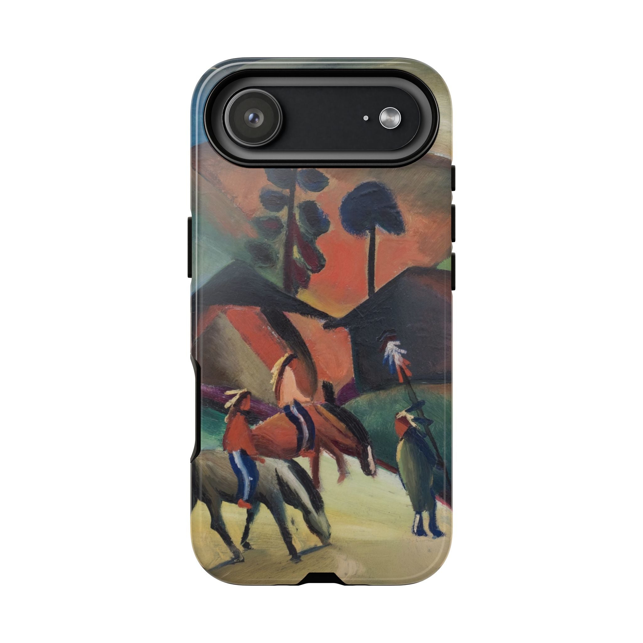 Indians on Horsebacks by August Macke - iPhone Tough Case