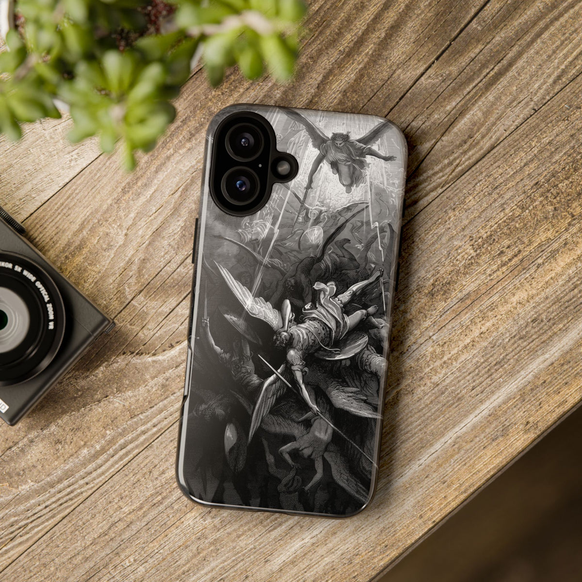 Paradise Lost | Die Schlacht im Himmel von Gustave Doré – Robuste iPhone Hülle