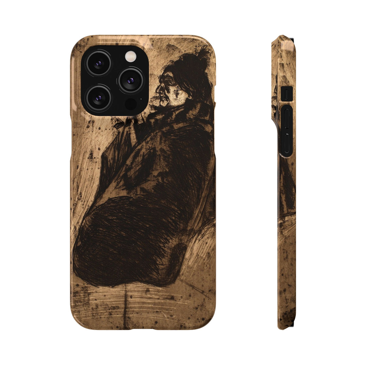 Old Woman by Edvard Munch - iPhone Slim Case