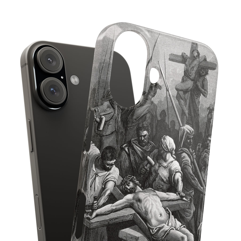 Crucifixion of Jesus by Gustave Doré - iPhone Slim Case