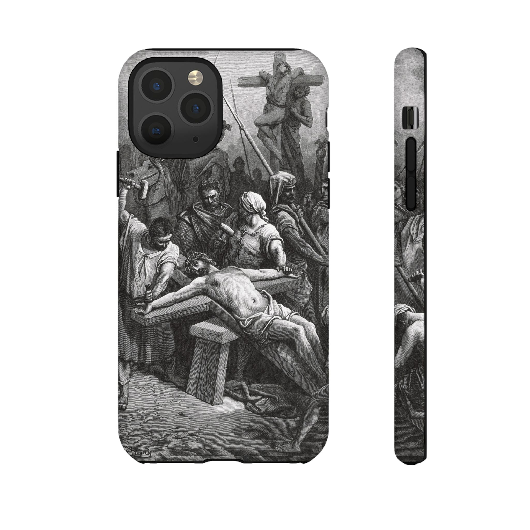 Crucifixion of Jesus by Gustave Doré - iPhone Tough Case