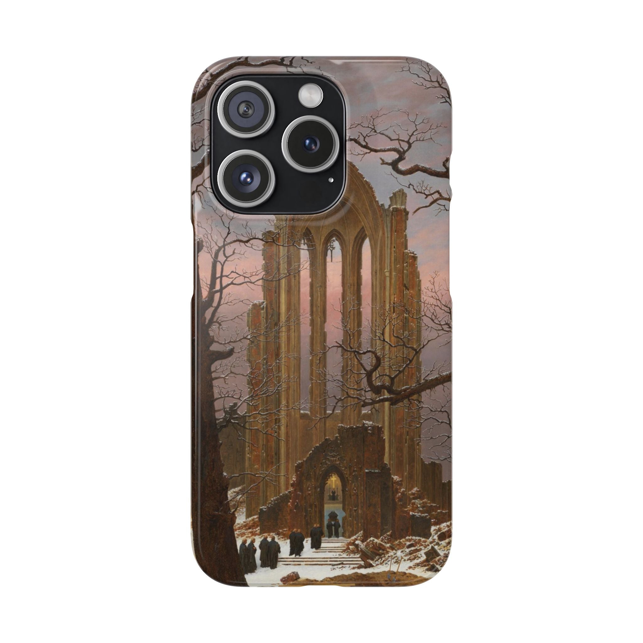 Monastery Graveyard in the Snow by Caspar David Friedrich - iPhone Slim Case
