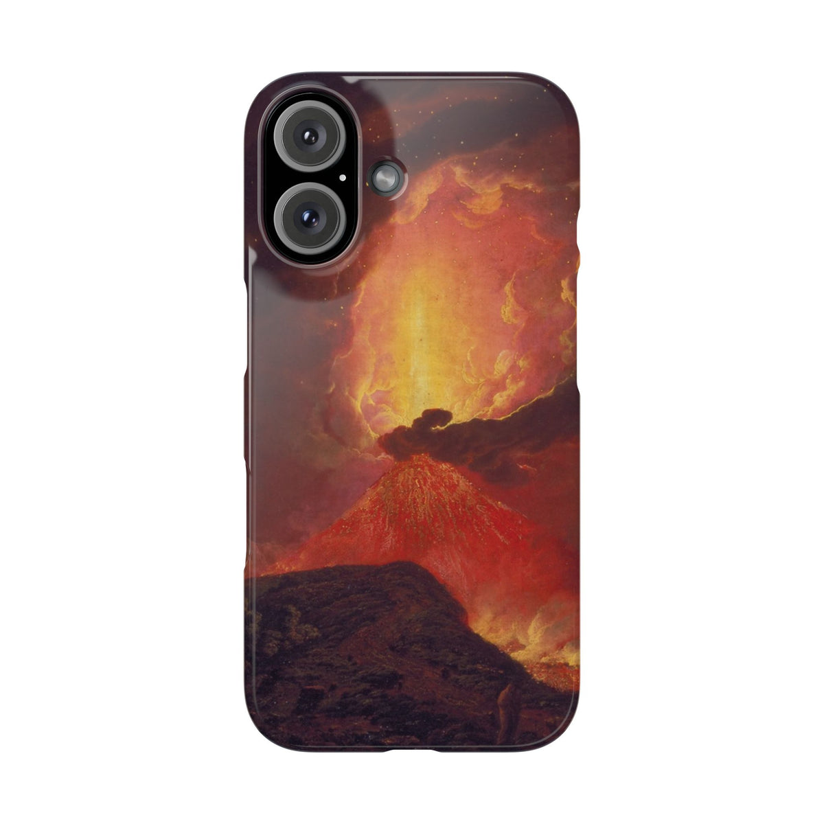 Vesuvius in Eruption by Joseph Wright of Derby - iPhone Slim Case