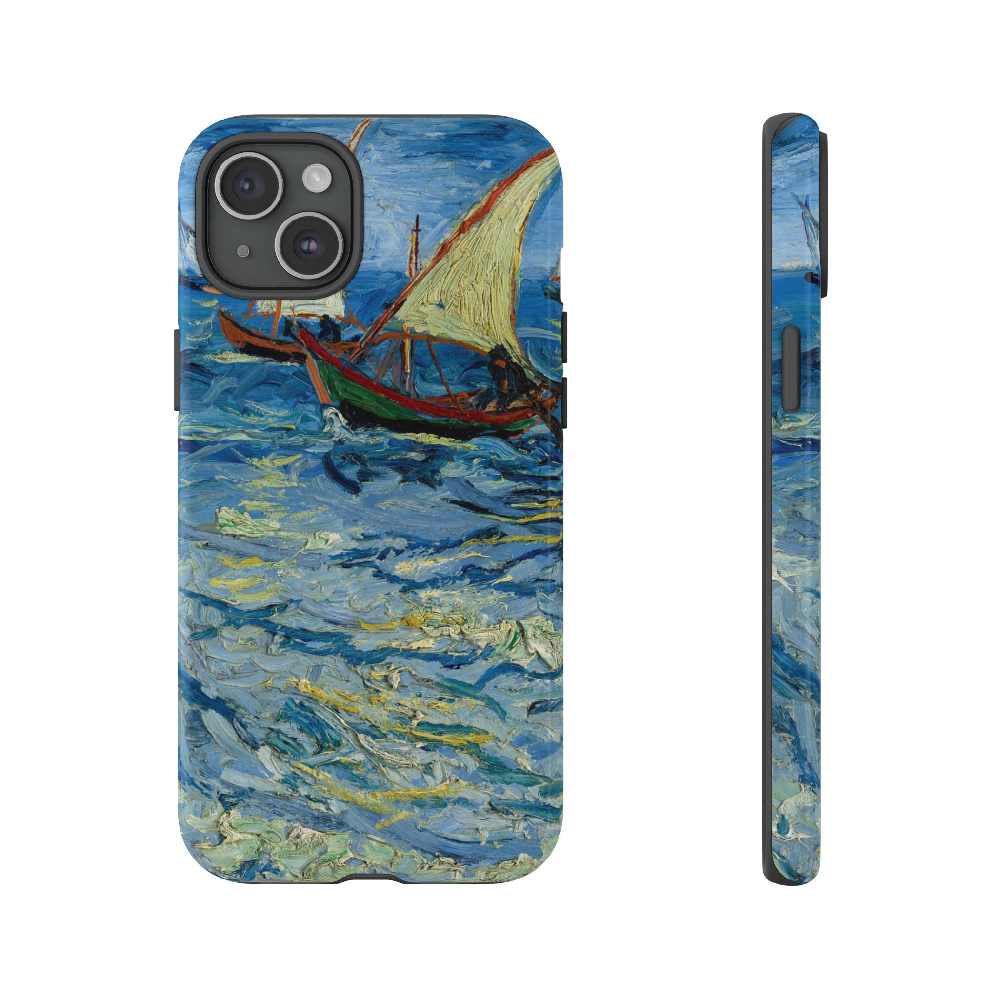 Fishing Boats at Sea by Vincent van Gogh - iPhone Tough Case
