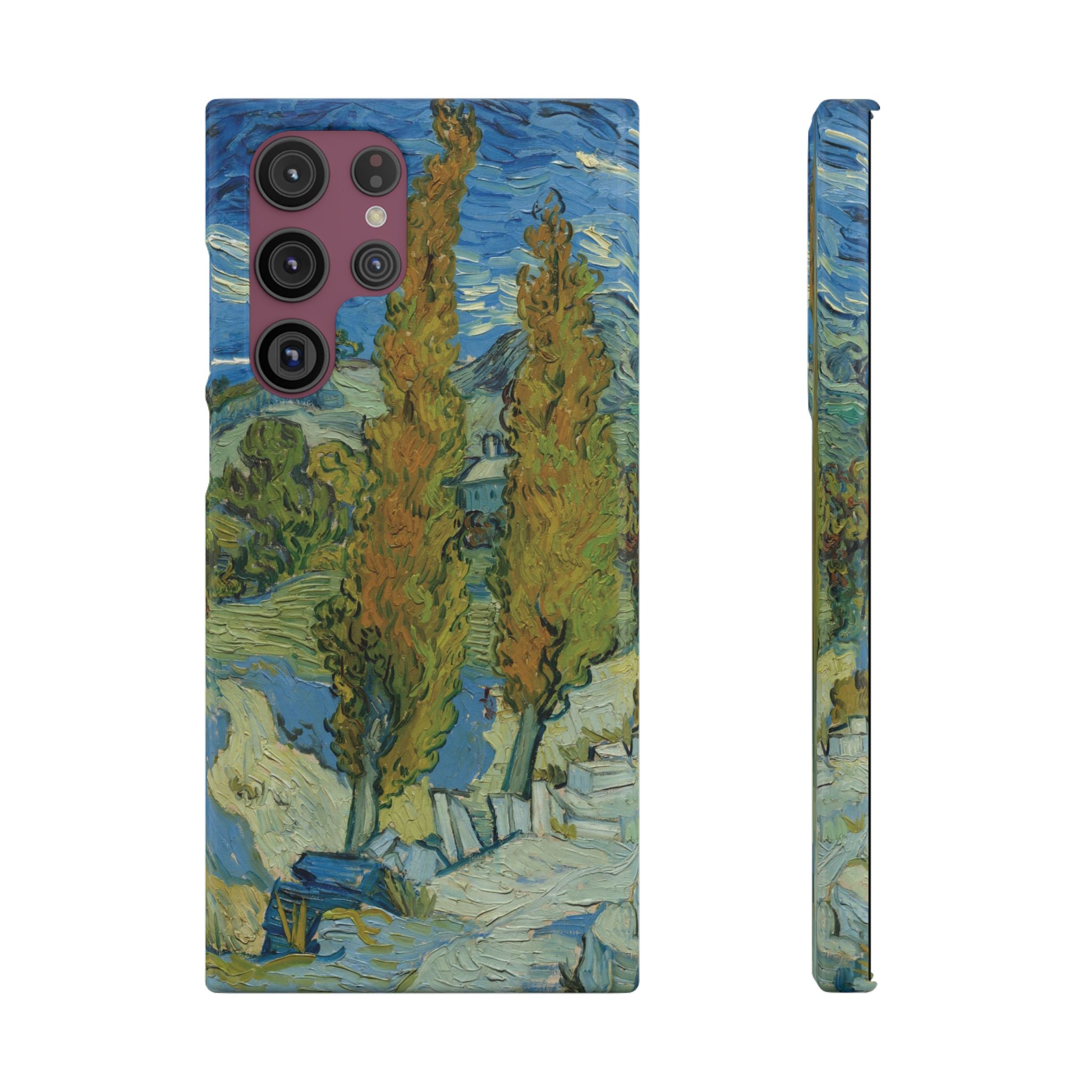 Two Poplars in the Alpilles near Saint-Rémy by Vincent van Gogh - Samsung Slim Case