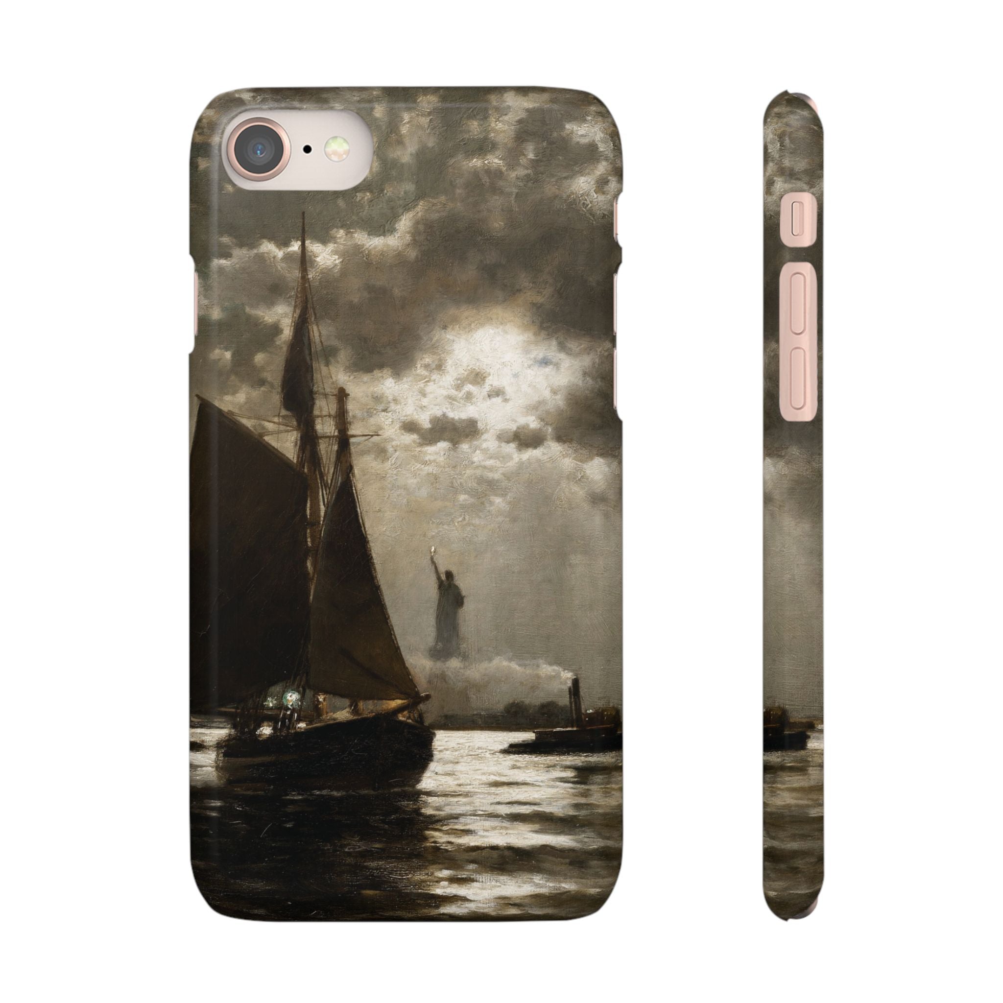 Nightfall over New York Harbor by Edward Moran - iPhone Slim Case