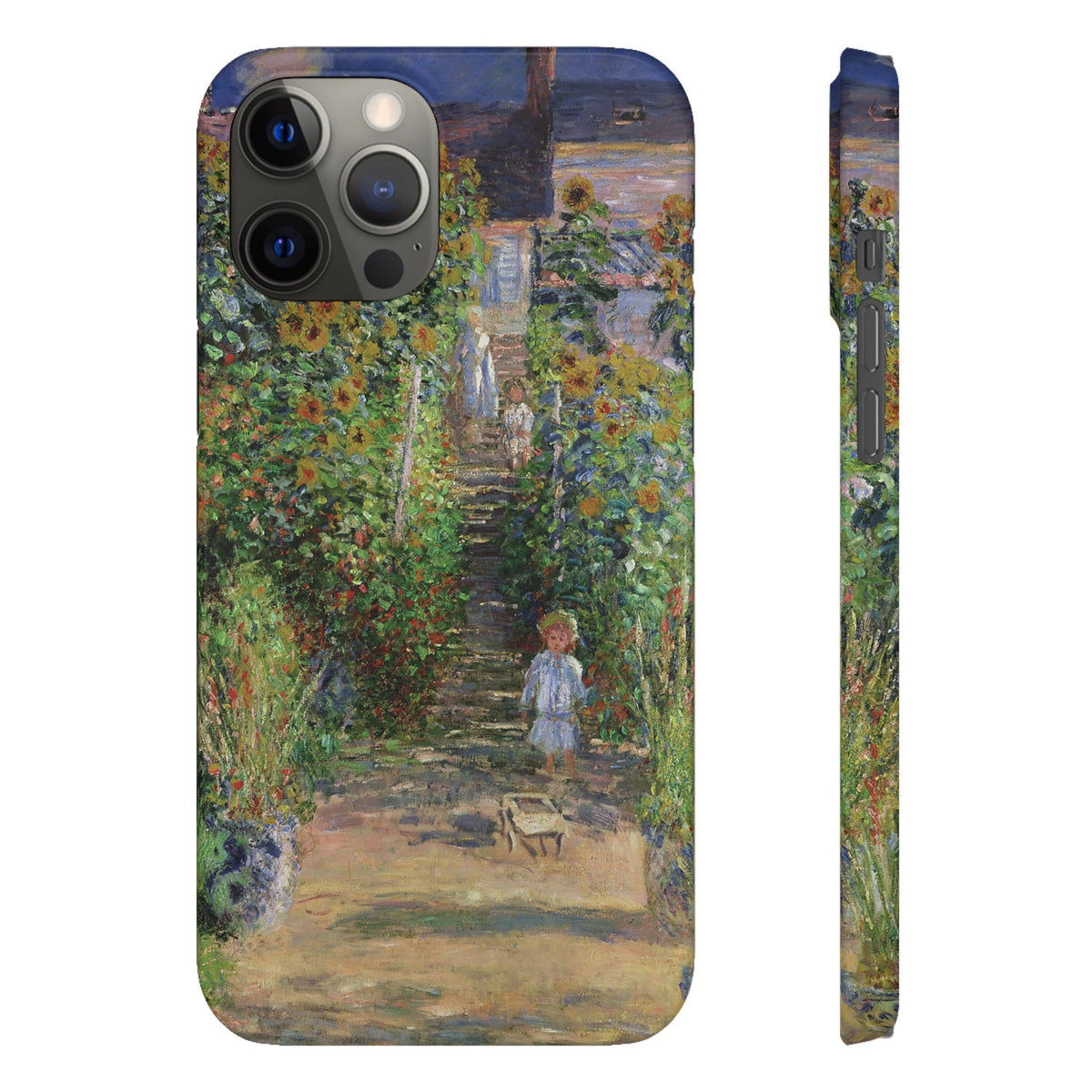 Monets Garden at Vetheuil by Claude Monet- iPhone Slim Case