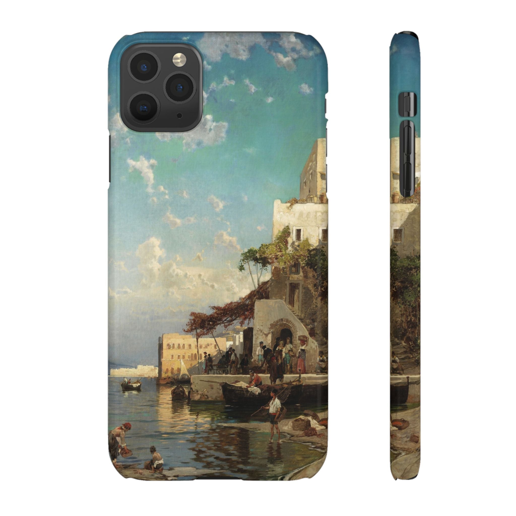 Evening Meeting of the Fishermen by Hermann Corrodi - iPhone Slim Case