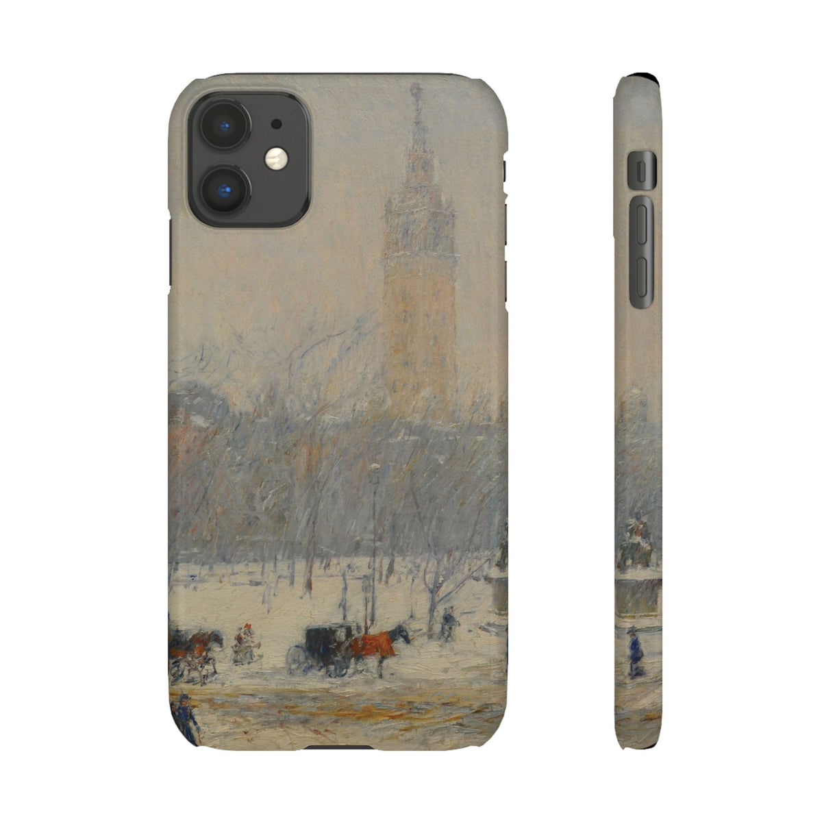 Snowstorm, Madison Square by Childe Hassam - iPhone Slim Case