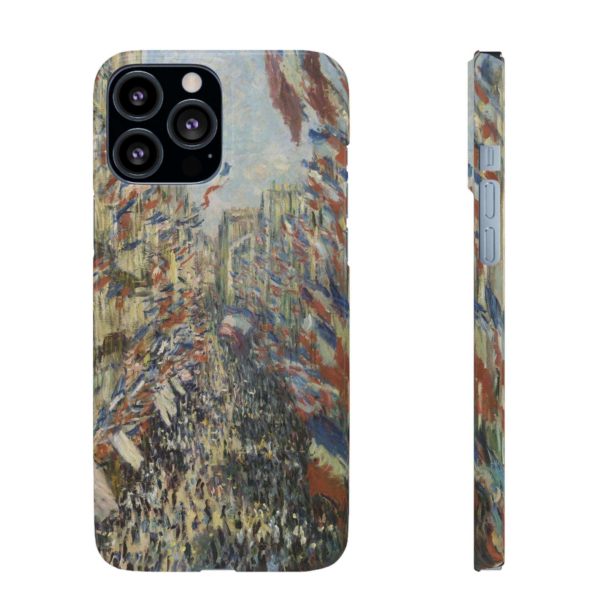 The Rue Montorgueil in Paris by Claude Monet - iPhone Slim Case