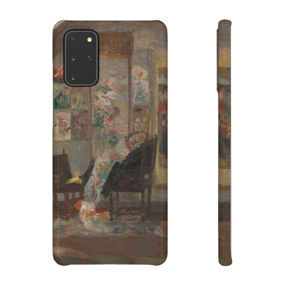 Skeleton Looking at Chinoiseries by James Ensor - Samsung Slim Case