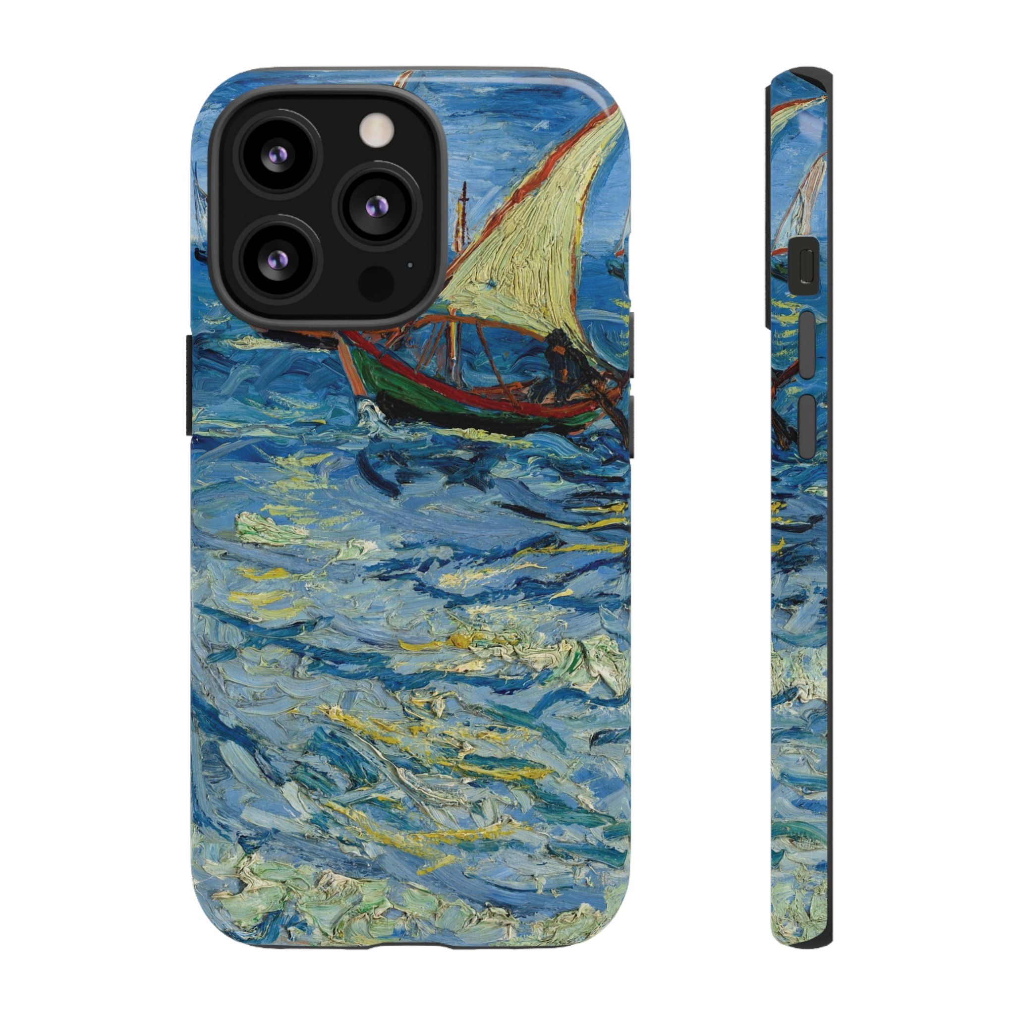 Fishing Boats at Sea by Vincent van Gogh - iPhone Tough Case