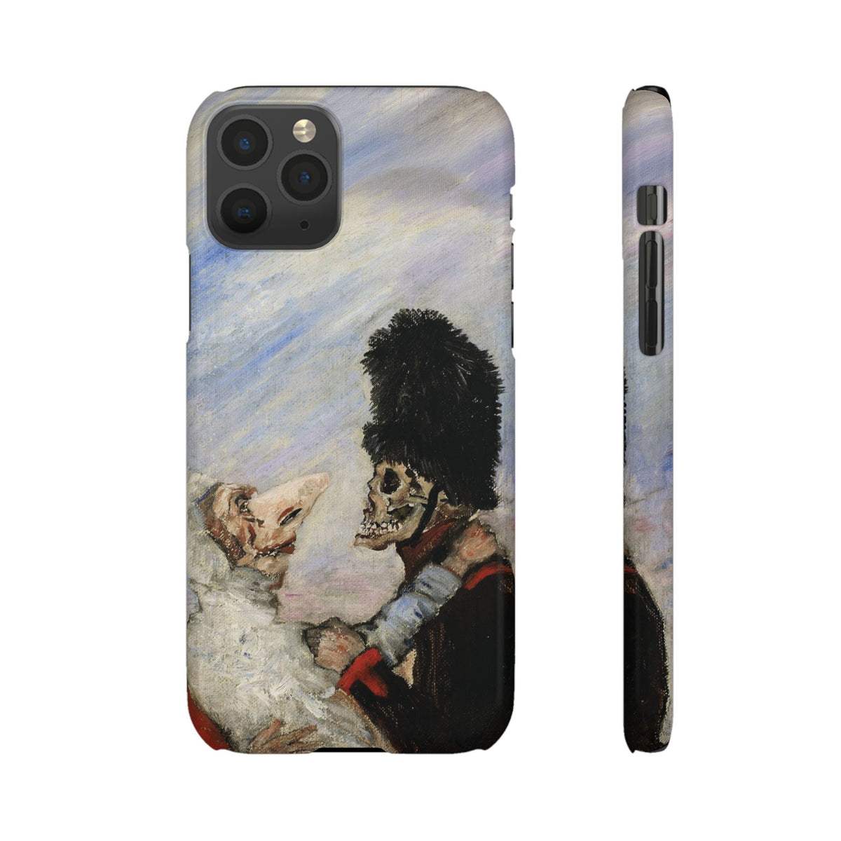 Skeleton Arresting Masqueraders by James Ensor - iPhone Slim Case