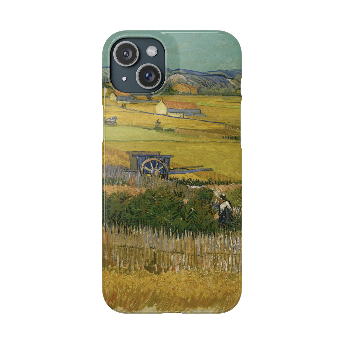 Harvest at La Crau by Vincent van Gogh - iPhone Slim Case