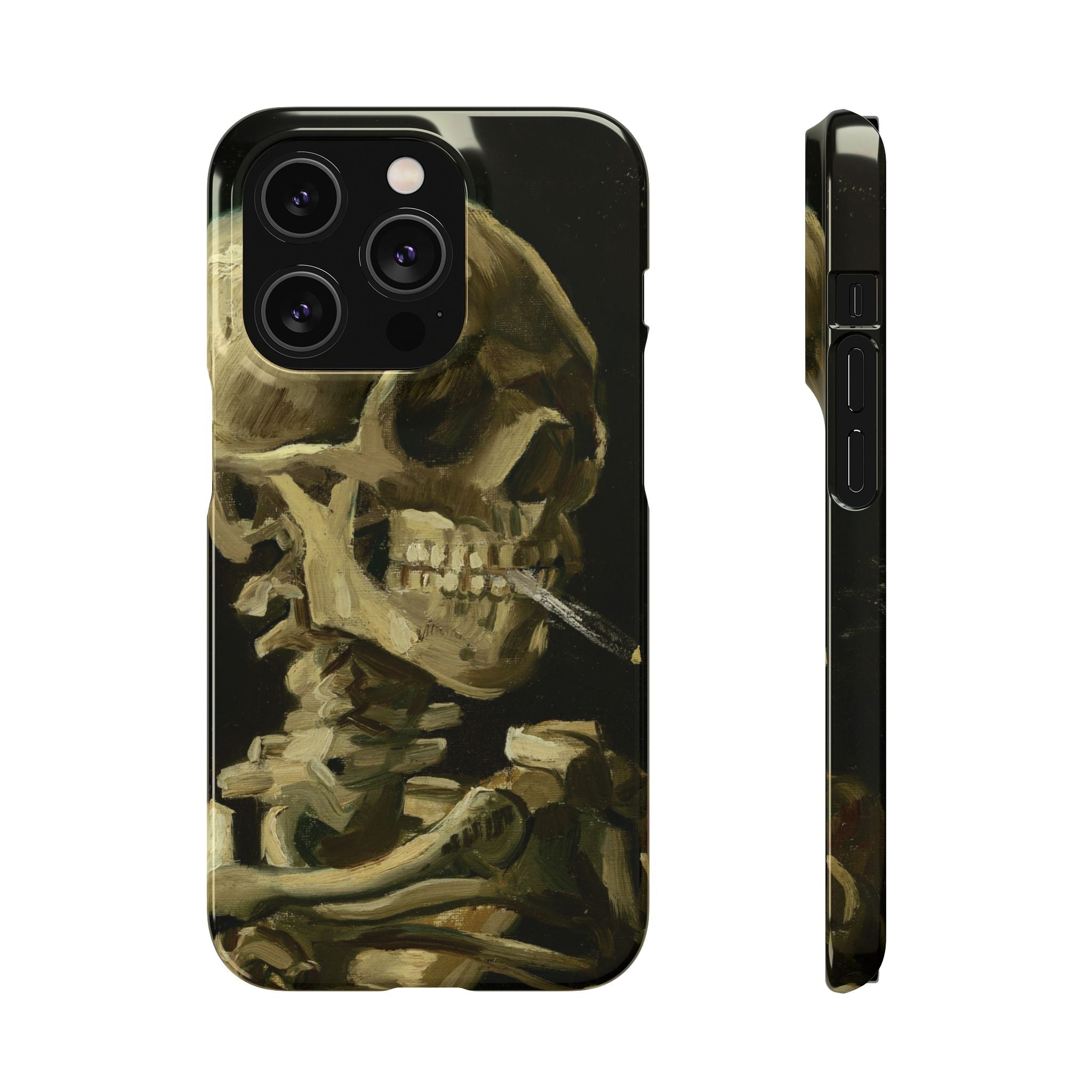 Head of a Skeleton with a Burning Cigarette by Vincent van Gogh - iPhone Slim Case