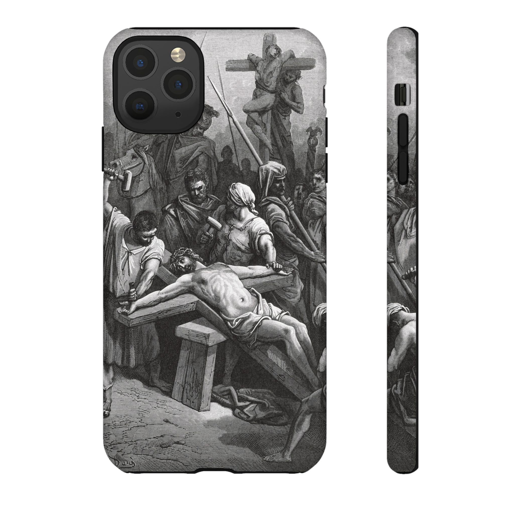 Crucifixion of Jesus by Gustave Doré - iPhone Tough Case