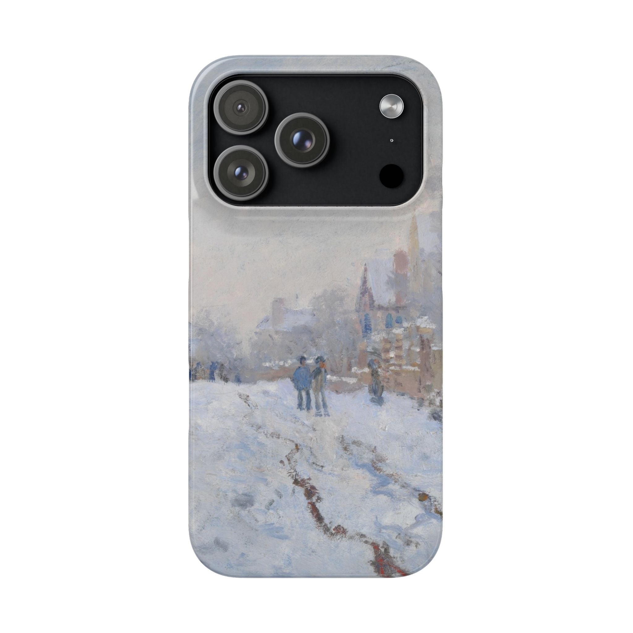 Snow Scene at Argenteuil by Claude Monet - iPhone Slim Case