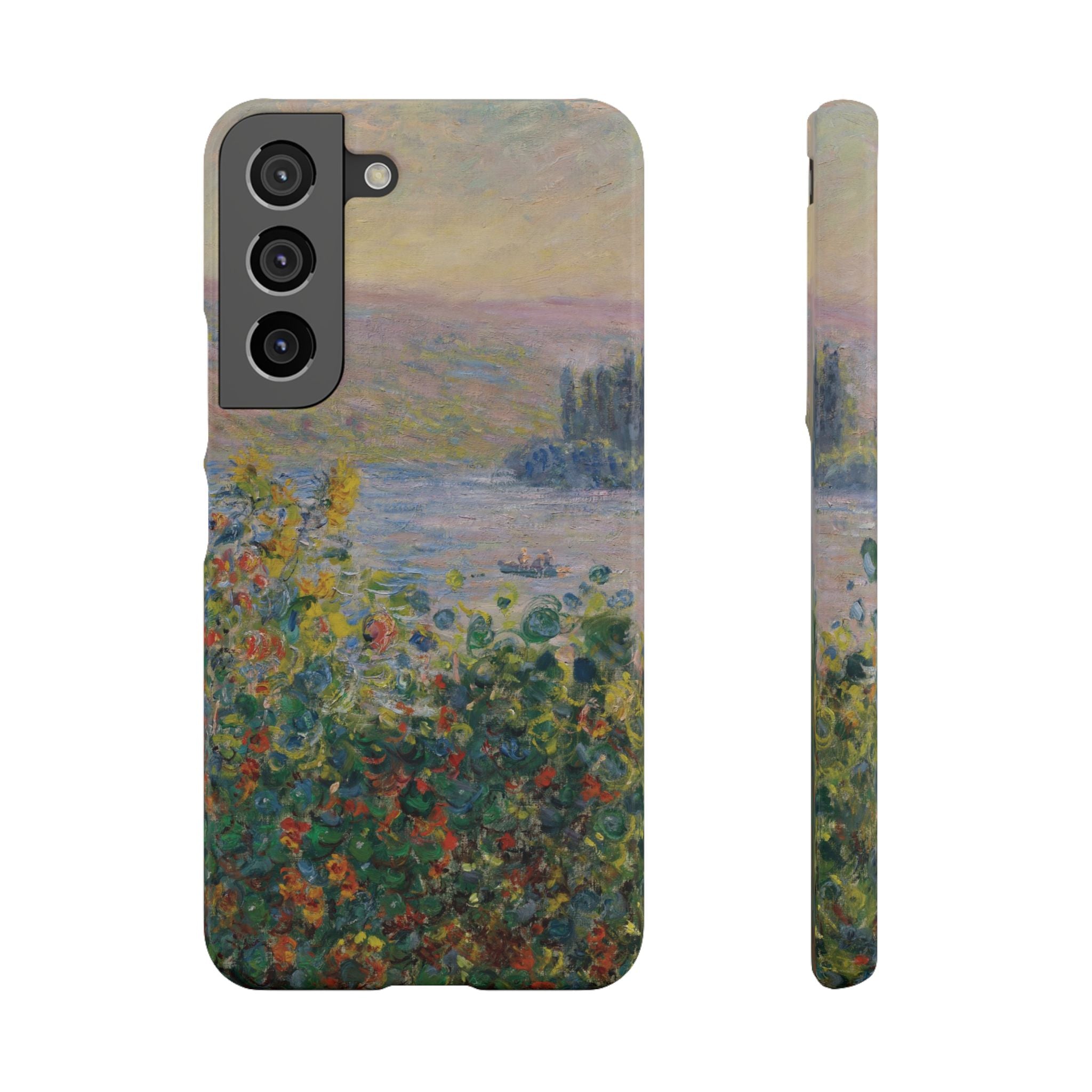 Flower Beds at Vétheuil by Claude Monet - Samsung Slim Case