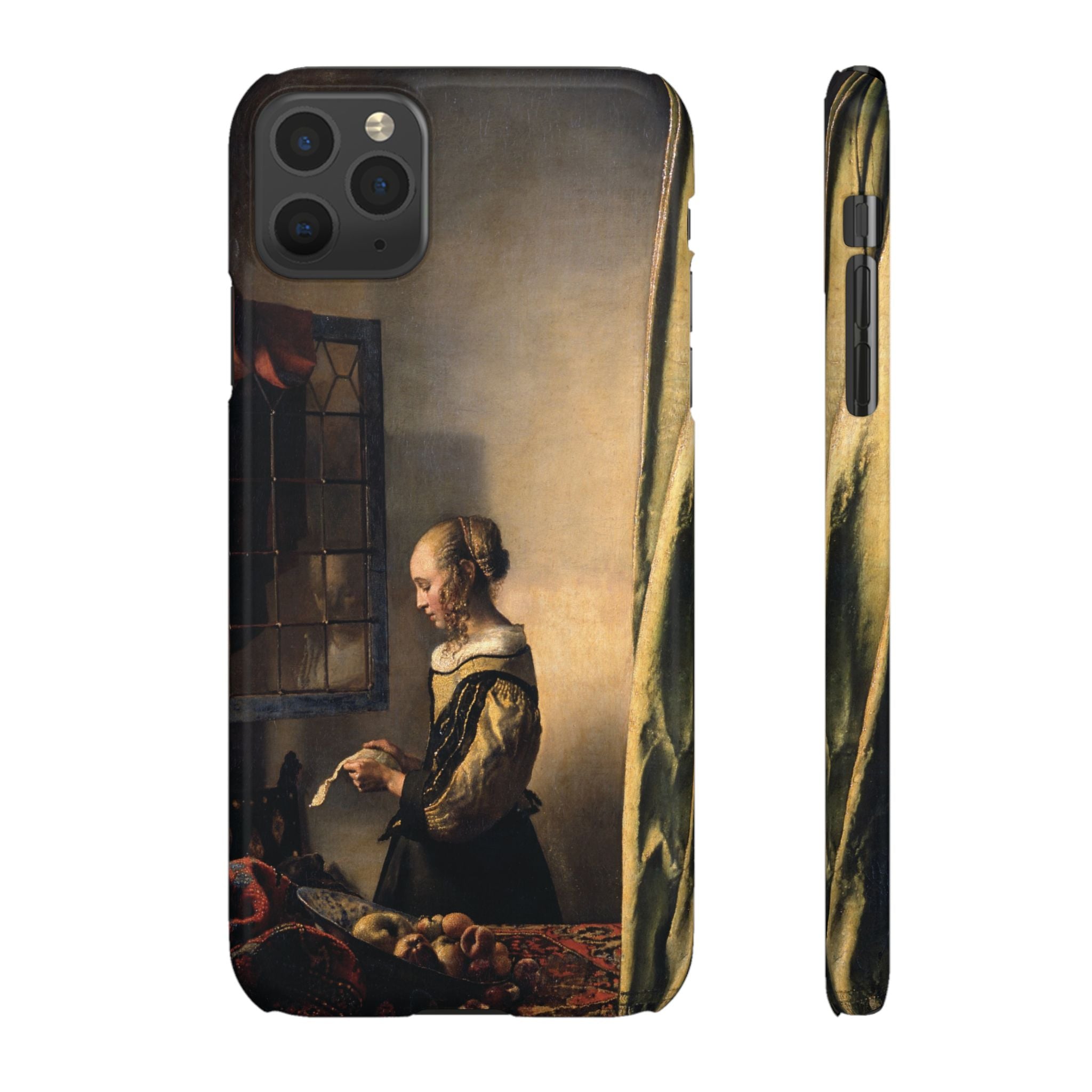 Girl Reading a Letter by an Open Window by Johannes Vermeer - iPhone Slim Case