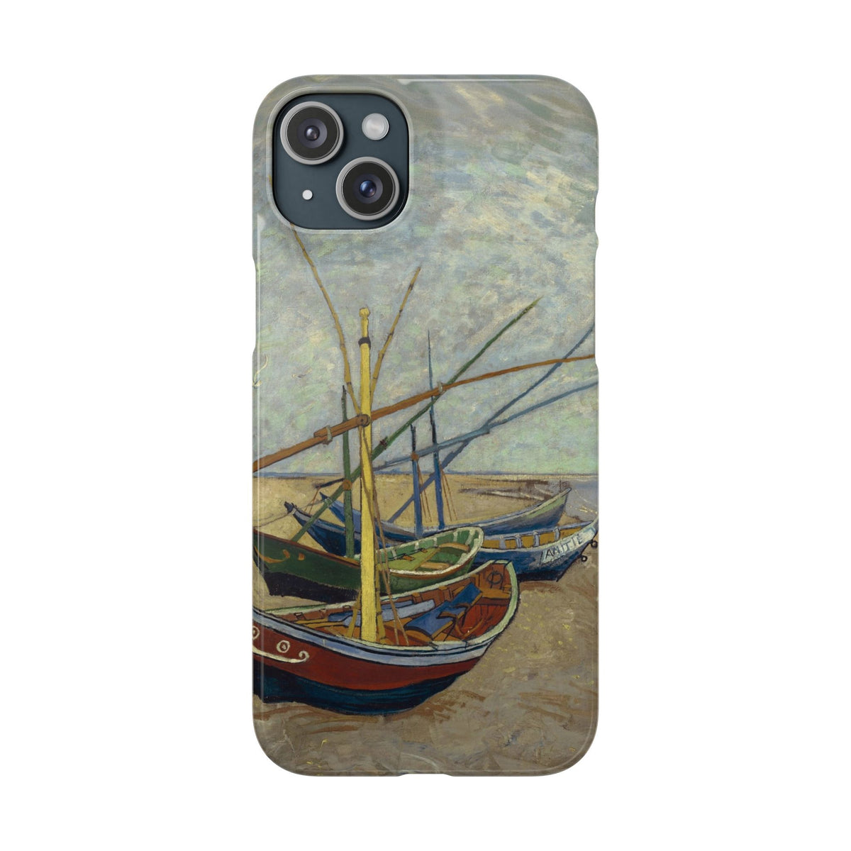 Fishing Boats on the Beach by Vincent van Gogh - iPhone Slim Case