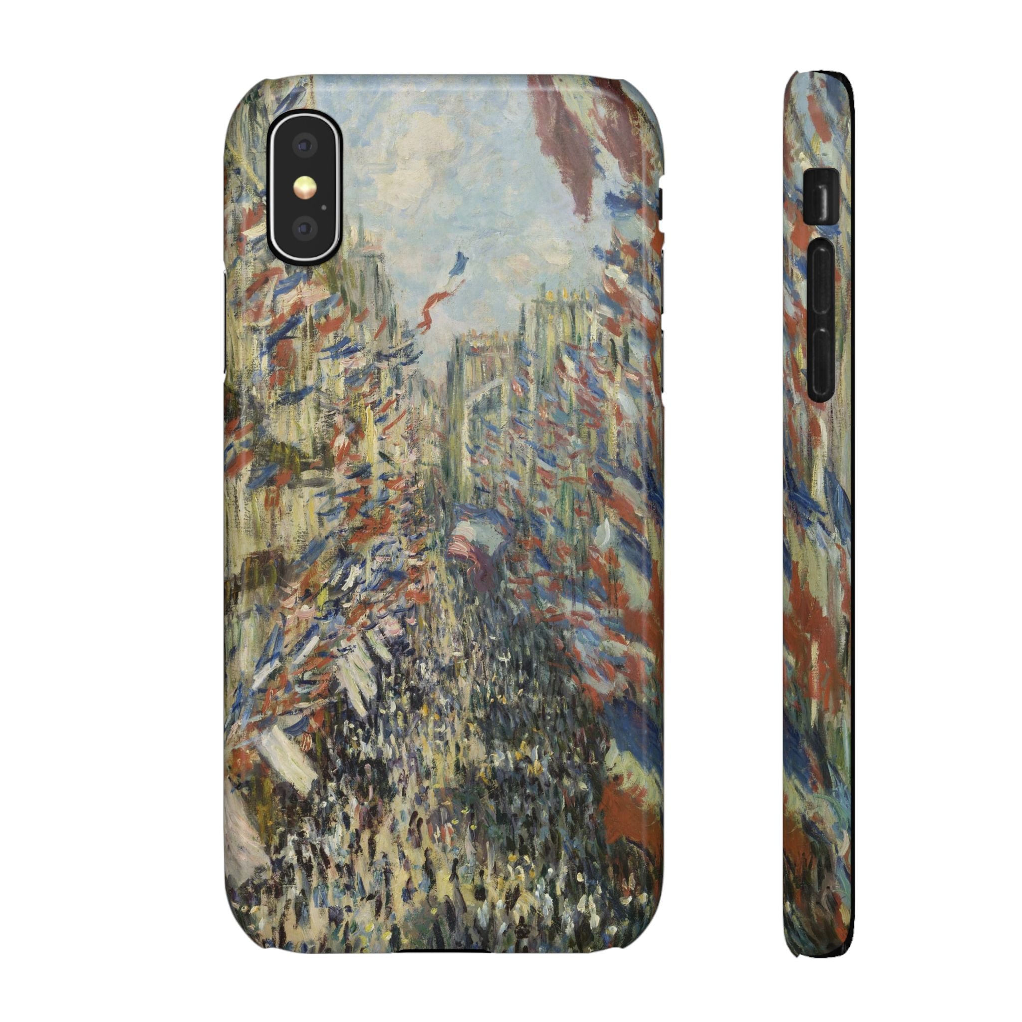 The Rue Montorgueil in Paris by Claude Monet - iPhone Slim Case