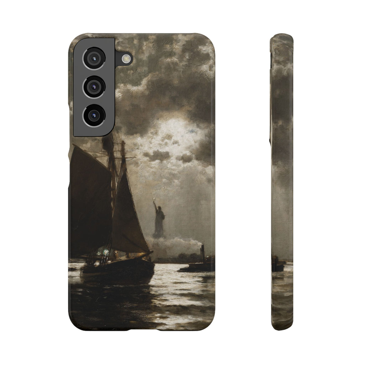 Nightfall over New York Harbor by Edward Moran - Samsung Slim Case