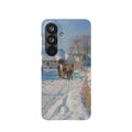A village in the snow by Peder Mork Monsted - Samsung Slim Case