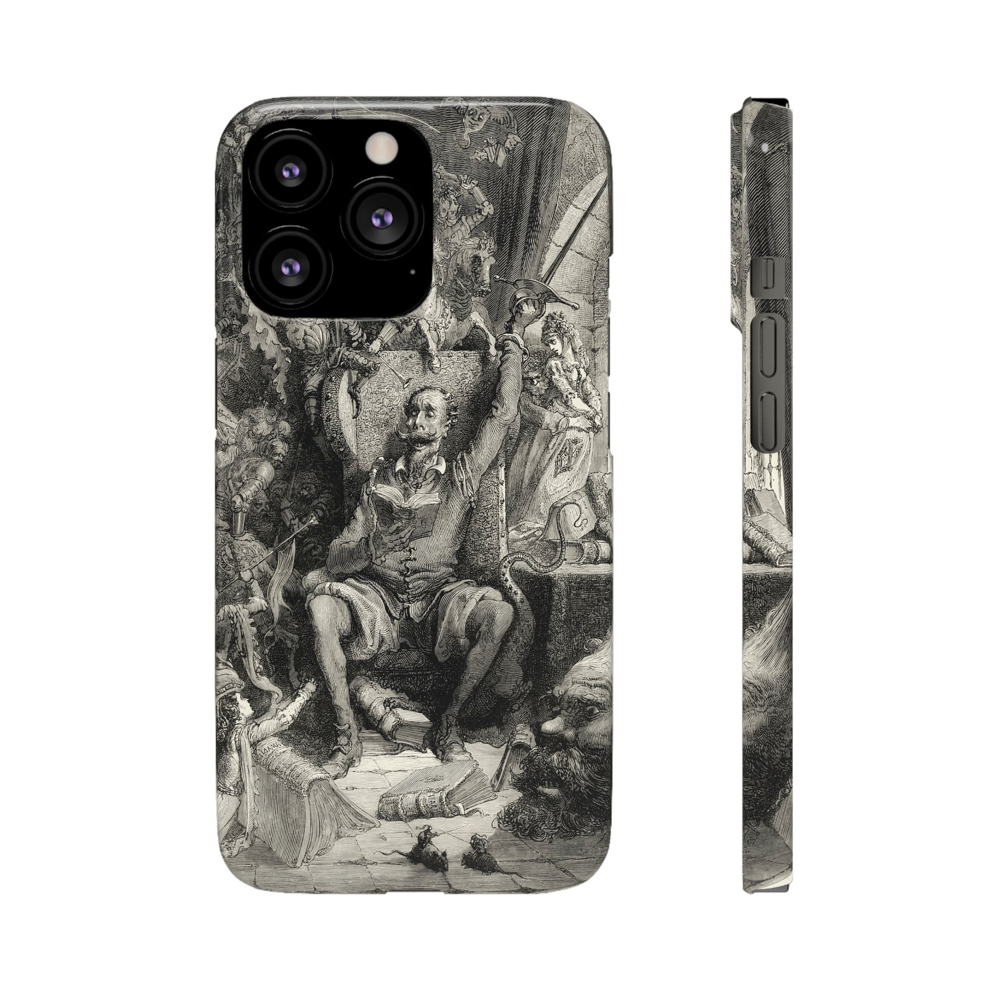 Don Quixote and His Visions by Gustave Doré - iPhone Slim Case