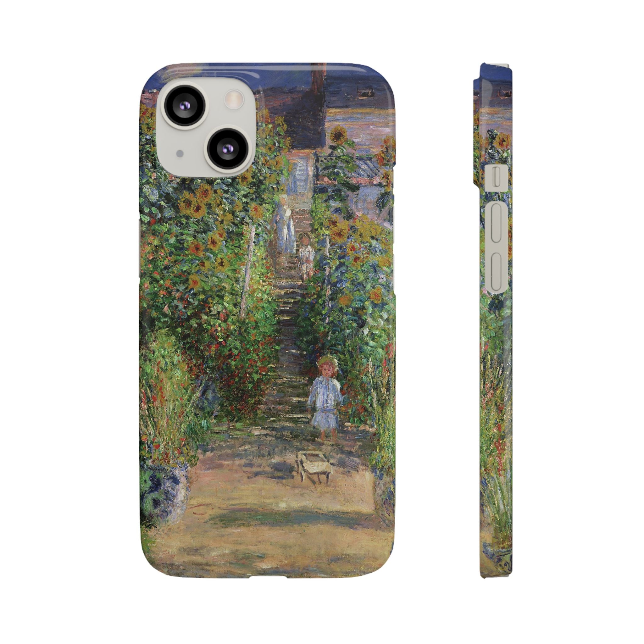 Monets Garden at Vetheuil by Claude Monet- iPhone Slim Case