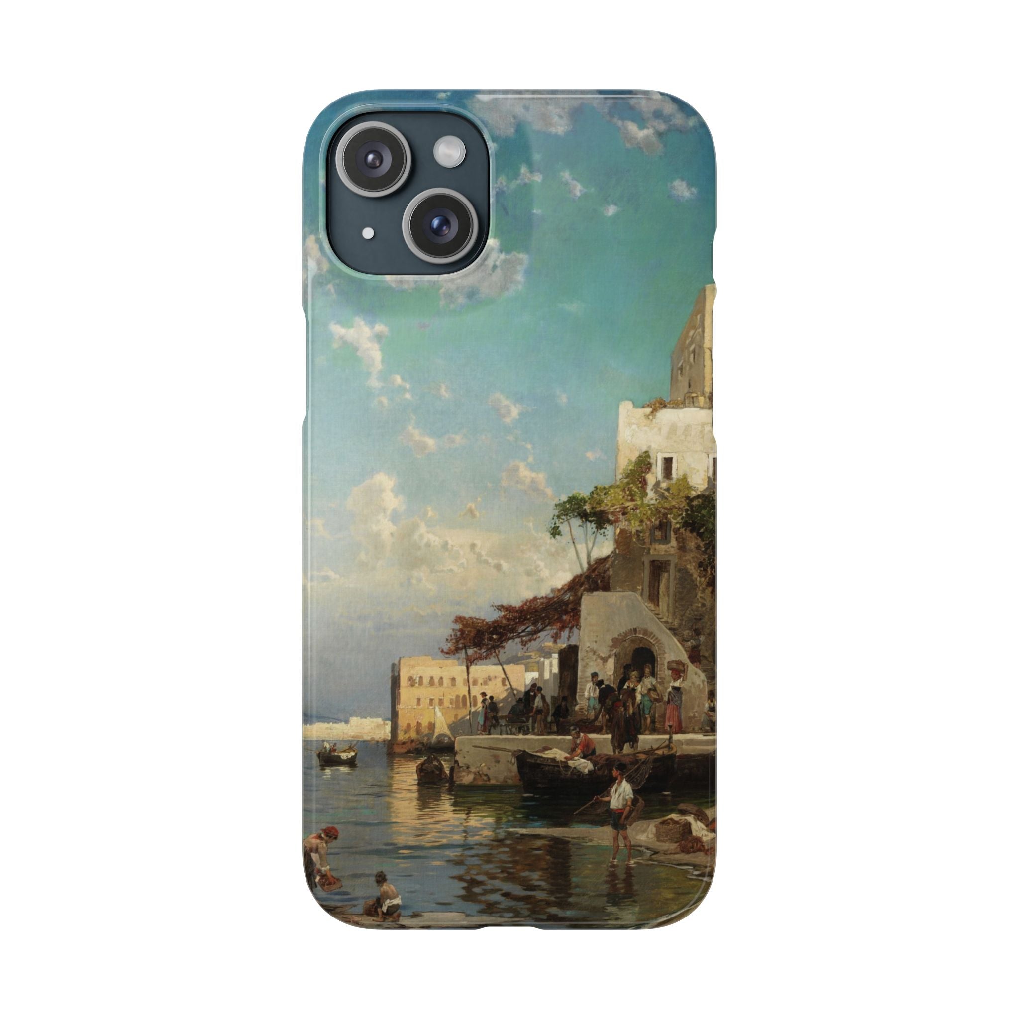 Evening Meeting of the Fishermen by Hermann Corrodi - iPhone Slim Case