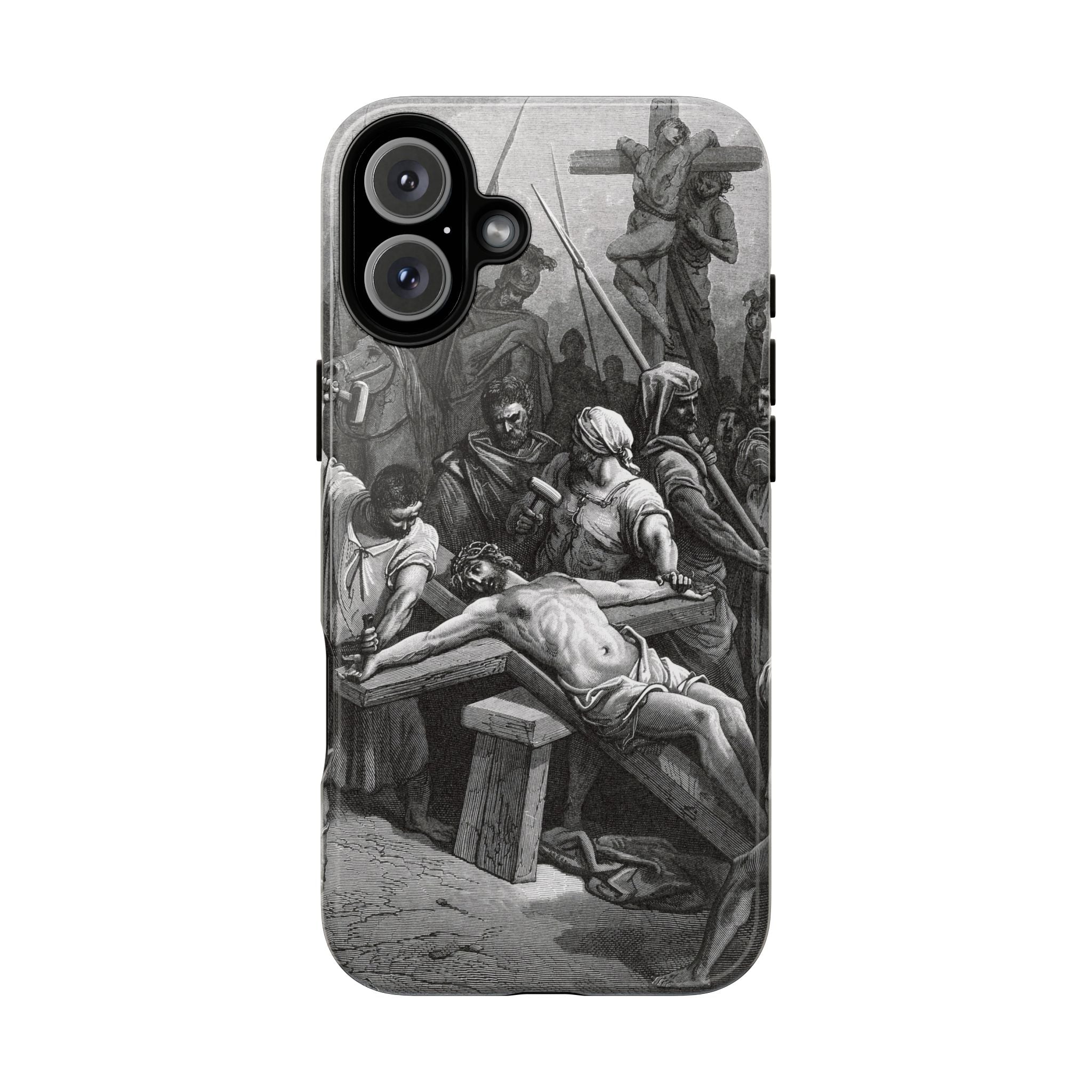 Crucifixion of Jesus by Gustave Doré - iPhone Tough Case
