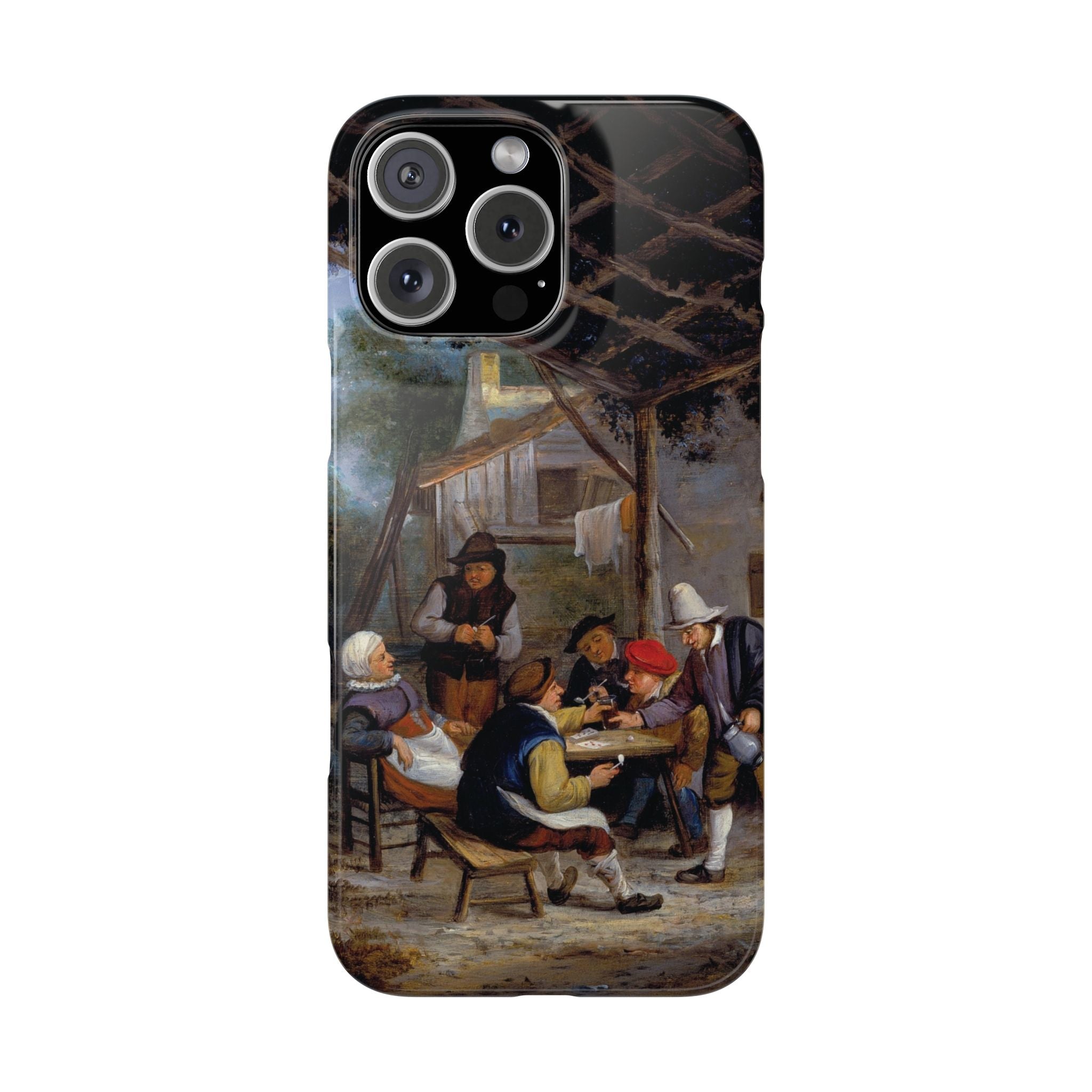 Peasants Drinking by Adriaen van Ostade - iPhone Slim Case