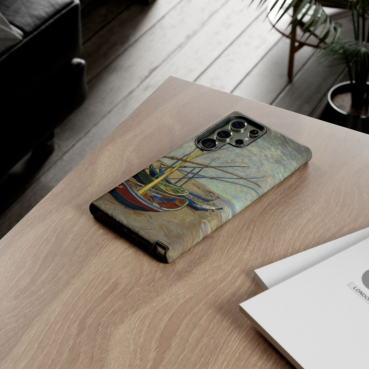 Fishing Boats on the Beach by Vincent van Gogh - Samsung Tough Case