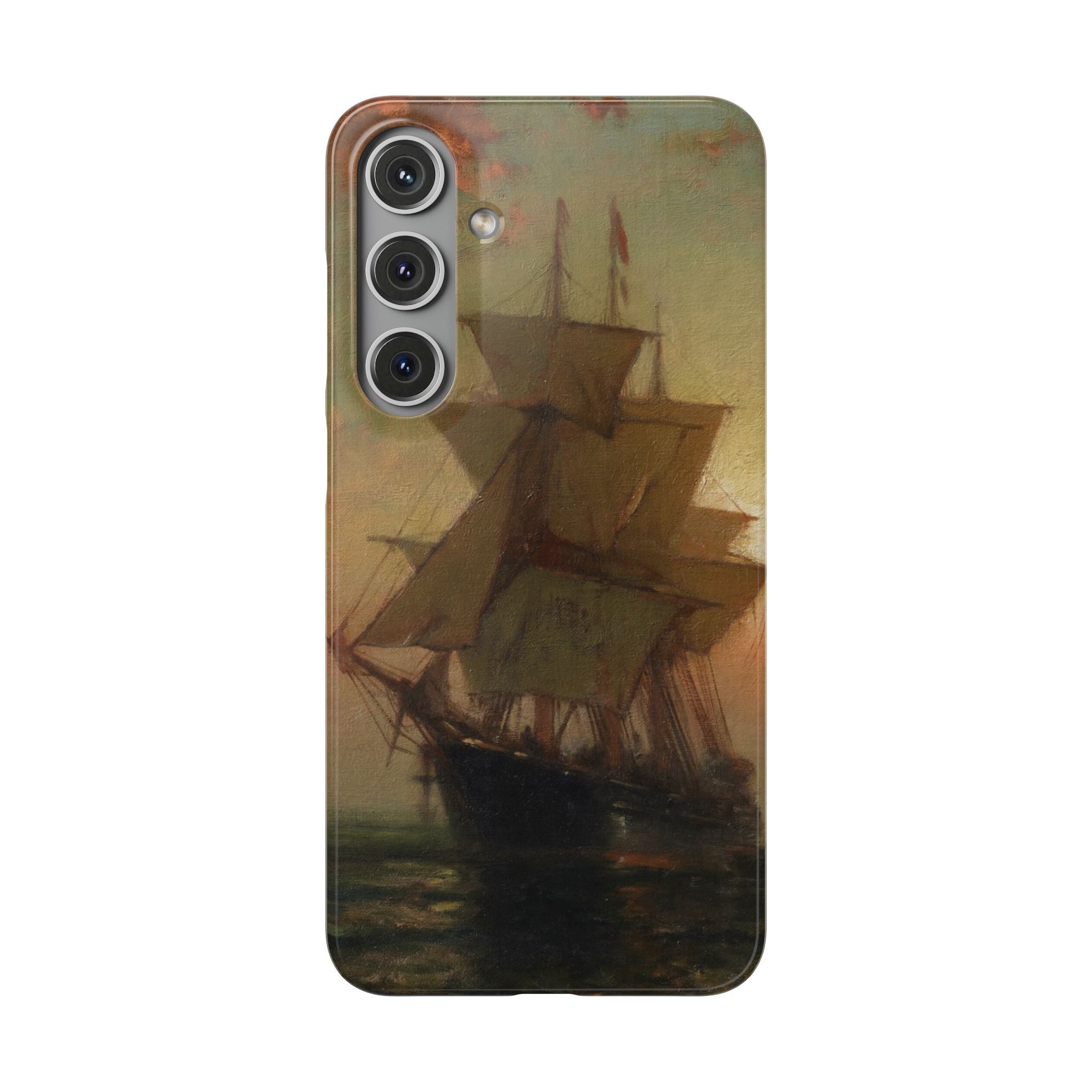 Ships at Night by Edward Moran - Samsung Slim Case