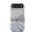 Snow Scene at Argenteuil by Claude Monet - iPhone Slim Case