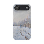 Snow Scene at Argenteuil by Claude Monet - iPhone Slim Case
