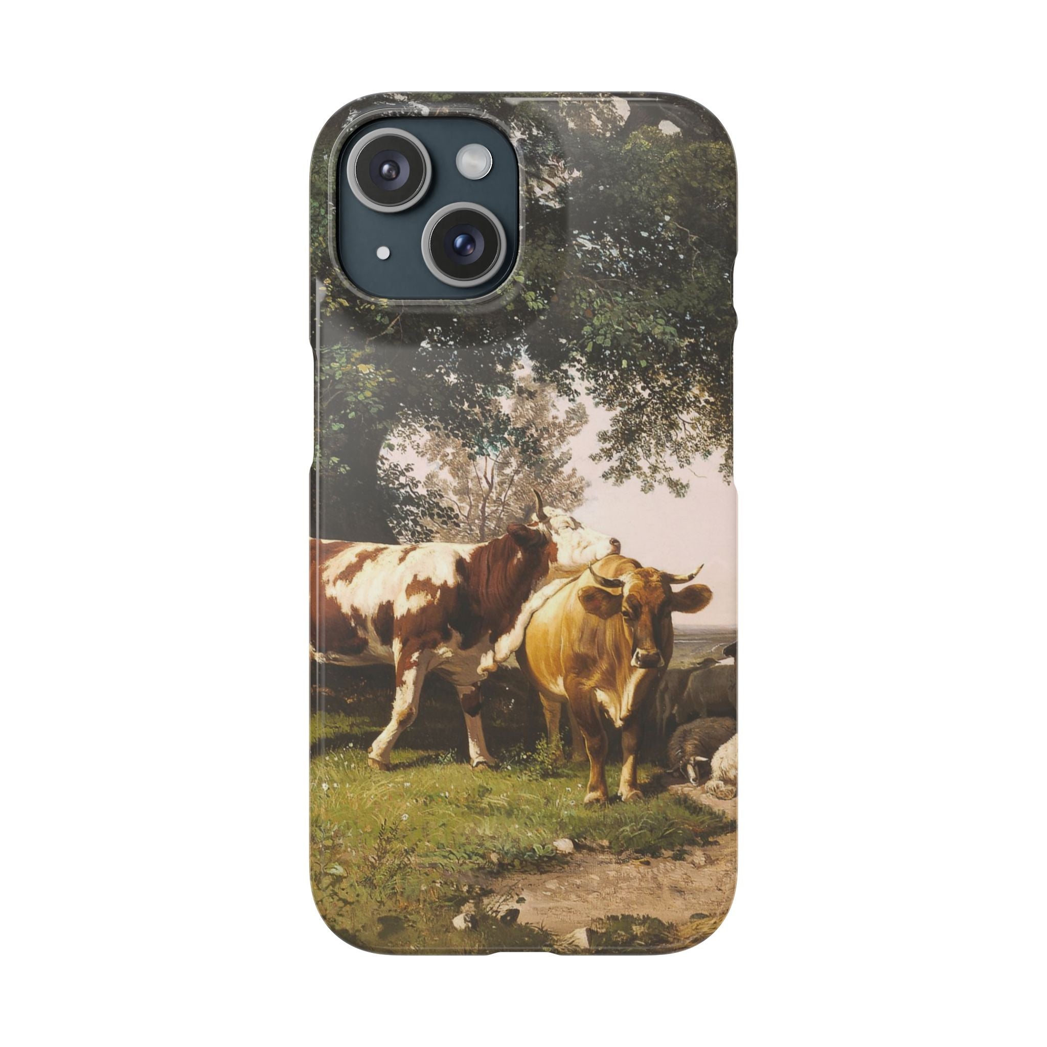 Herd under Trees by Ivan Ivanovich Shishkin - iPhone Slim Case