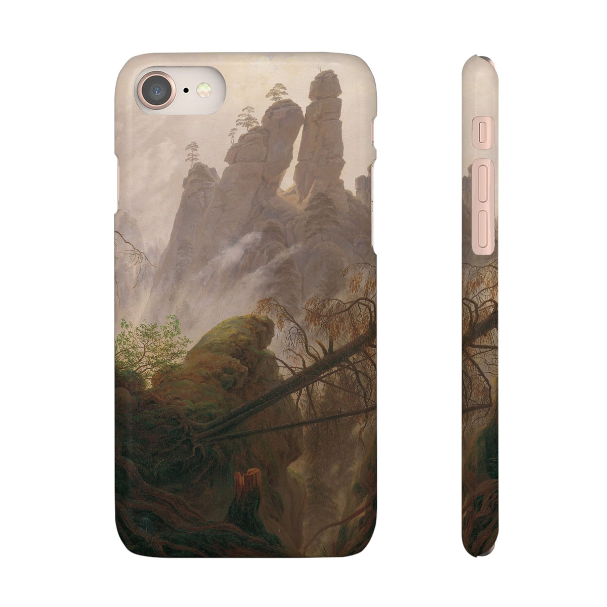 Rocky Landscape in the Elbe Sandstone Mountains by Caspar David Friedrich - iPhone Slim Case