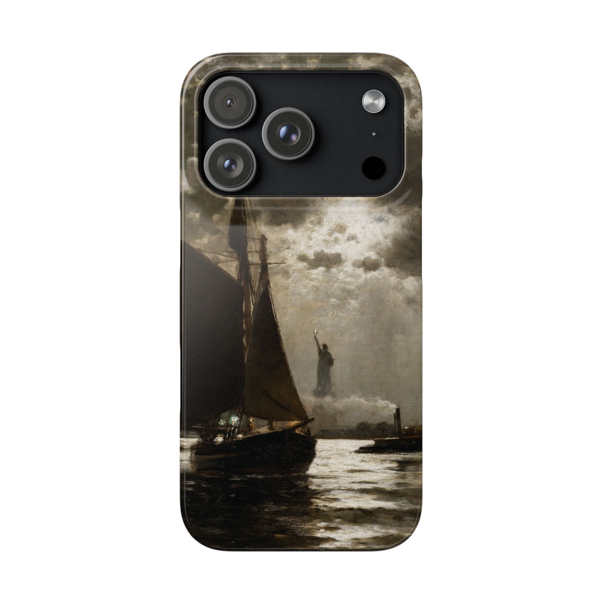 Nightfall over New York Harbor by Edward Moran - iPhone Slim Case