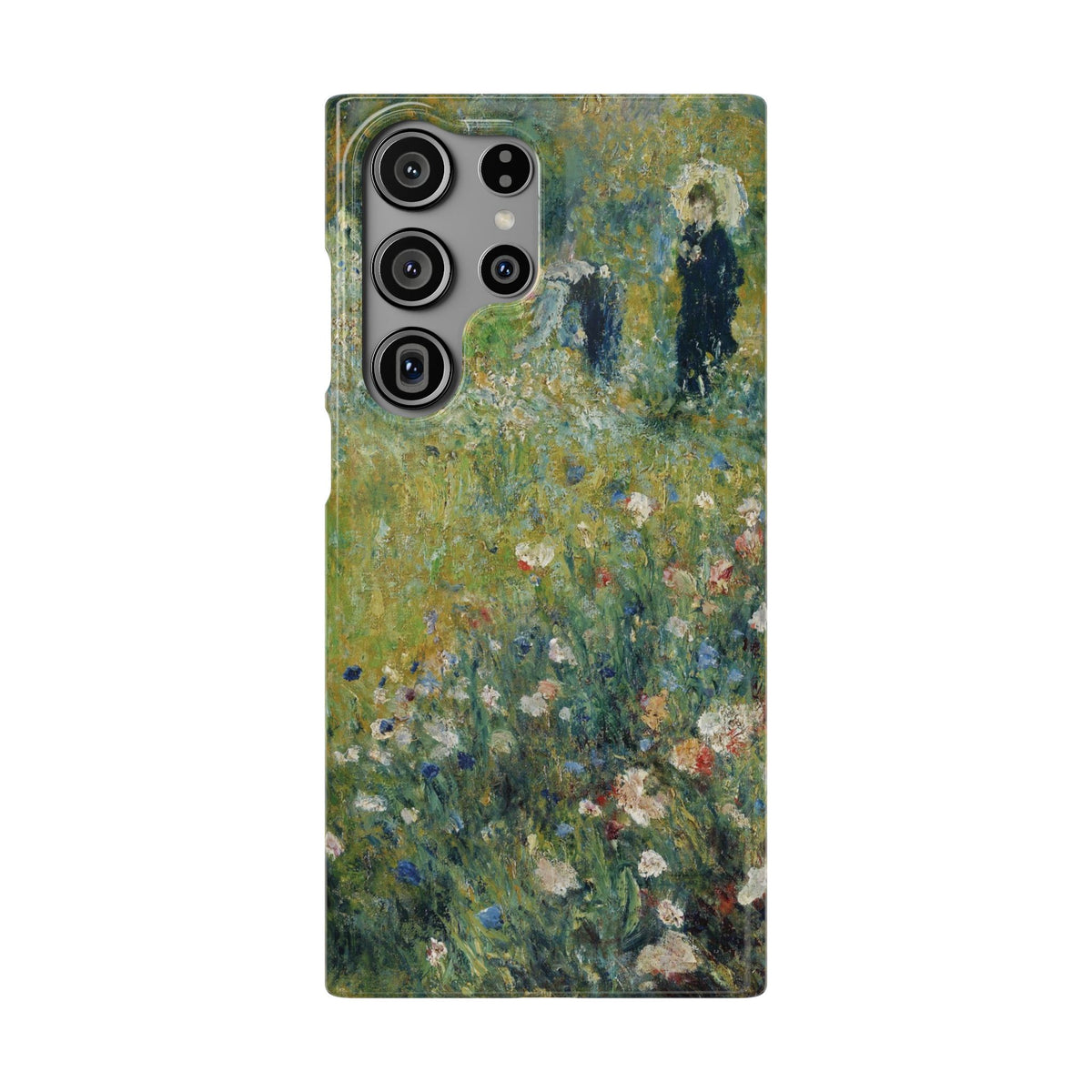 Woman with a Parasol in a Garden by Pierre Auguste Renoir - Samsung Slim Case